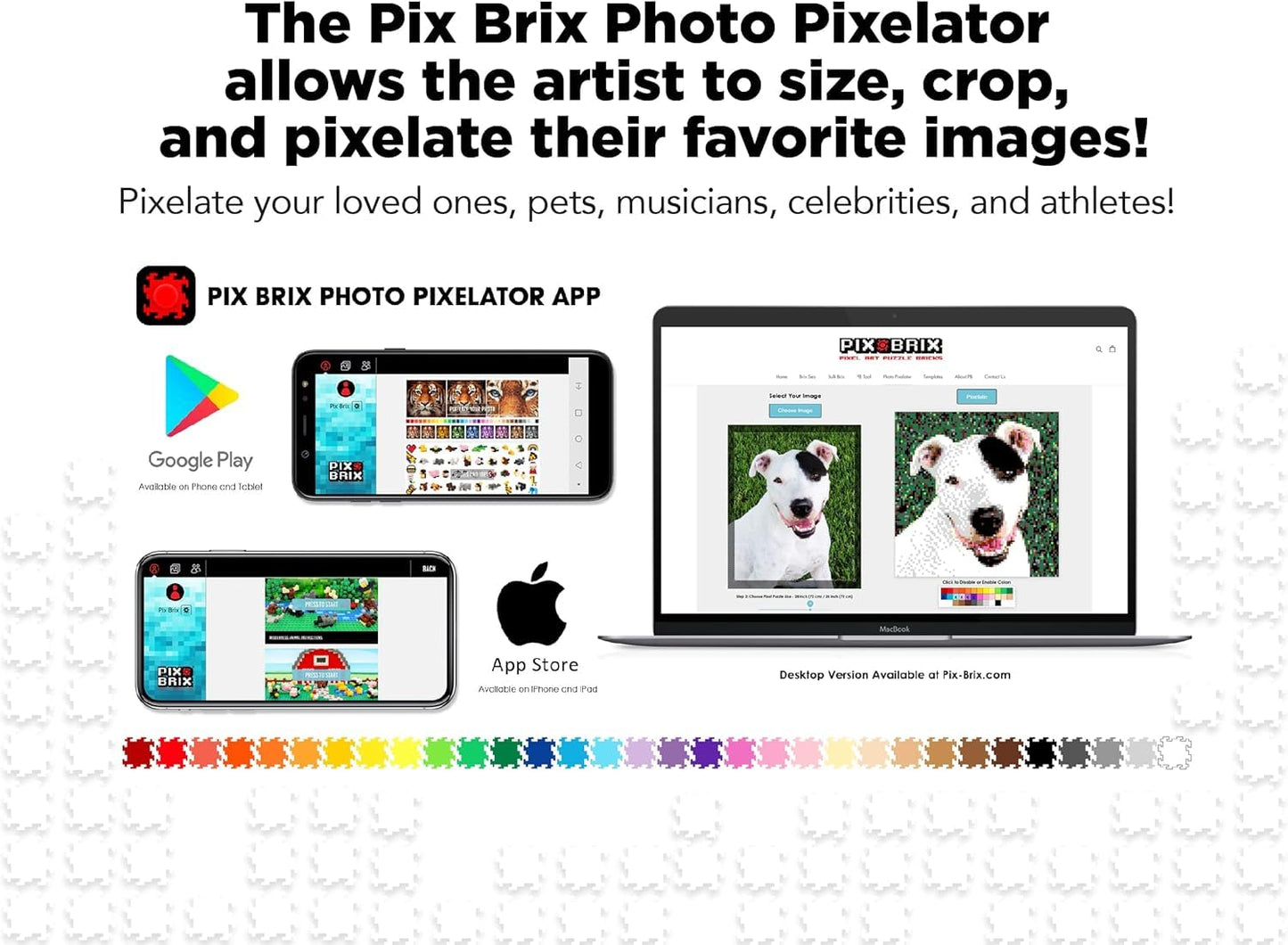 Pix Brix Pixel Art Puzzle Bricks - Pixel Puzzle of The Scream by Edvard Munch, 6,510 Pieces - Patented Colorful Slide + Stack Building Bricks to Recreate This Famous Painting, Builds Without Glue