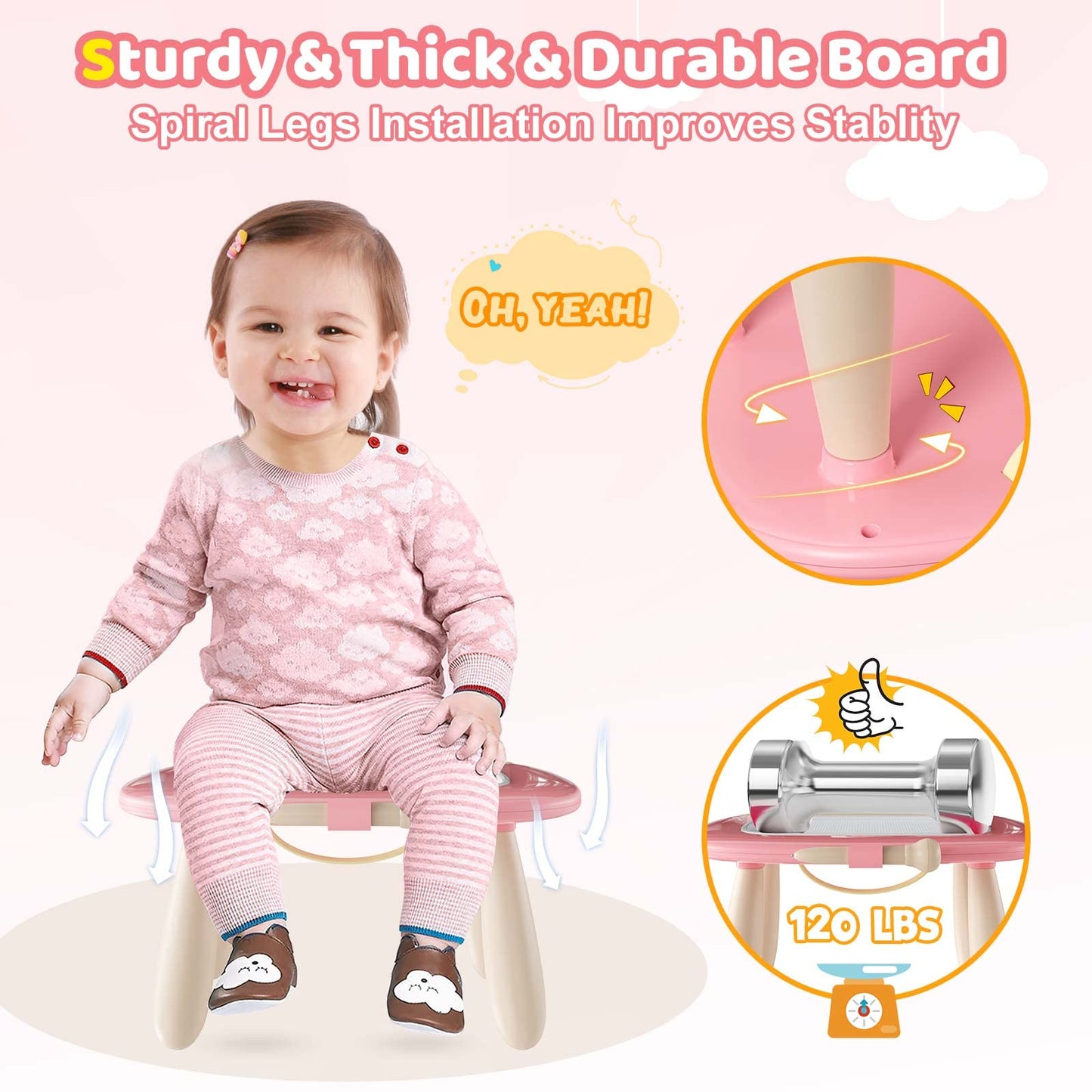 Kikidex Magnetic Drawing Board, Toddler Girl Toys for 1-3 Year Old, Doodle Board Pad Learning and Educational Toys for 1 2 3 Year Old Baby Kids Birthday Gift (Soft Pink)