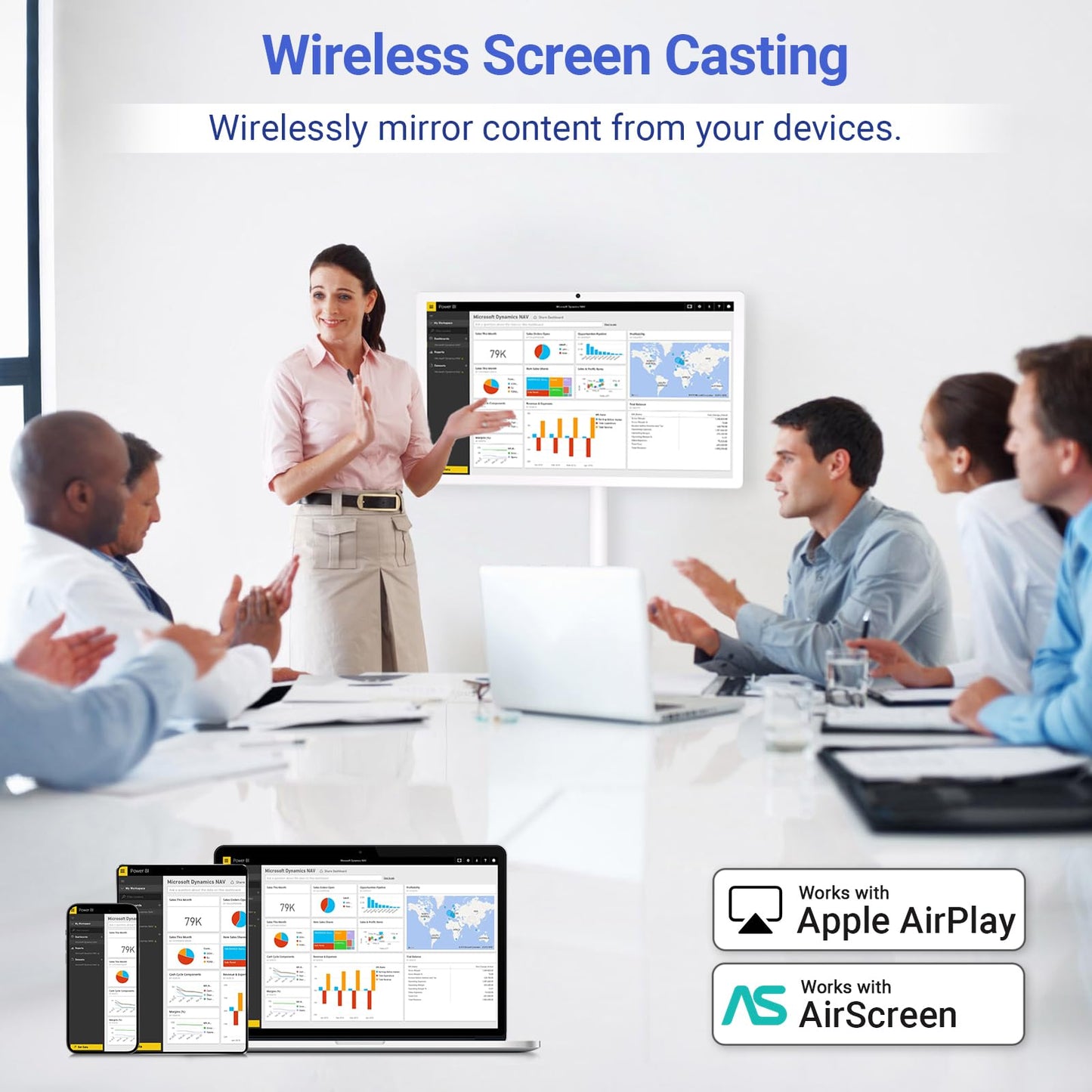 WinTang 22-Inch Portable TV on Wheels, 1080p Portable Touch Screen Monitor, EDLA-Certified, Smart Rolling TV Built-in 13MP Camera, Built-in Battery Operated TV | Android 15 | 6+128G