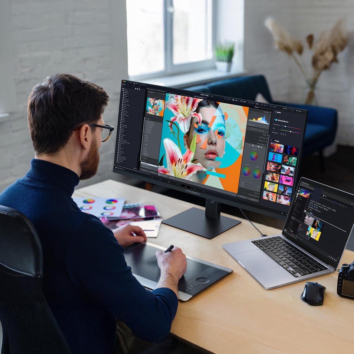 INNOCN 40" WQHD 3440 x 1440P 144Hz Ultrawide Monitor Gaming FreeSync HDR400 21:9 PC Computer IPS Screen Split PIP/PBP for Editing/Gaming, USB C 90W, HDMI, DP, Black