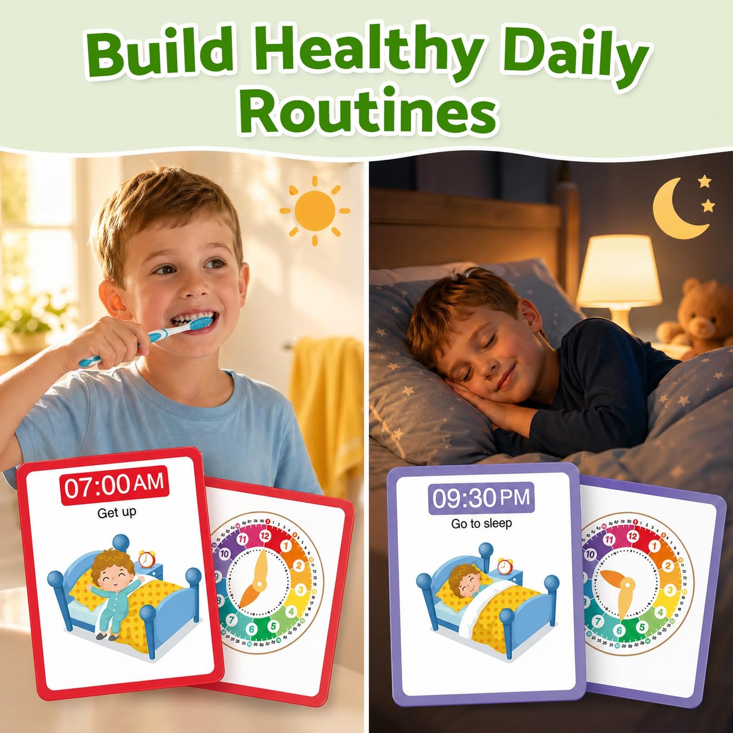 Quliwise 2-in-1 Math Manipulatives Number Counting Blocks Toys & Teaching Clock, Preschool Learning Activities for Toddlers 2-4, Educational Montessori Toys for 3 4 5 Year Old Boys Girls Birthday Gift