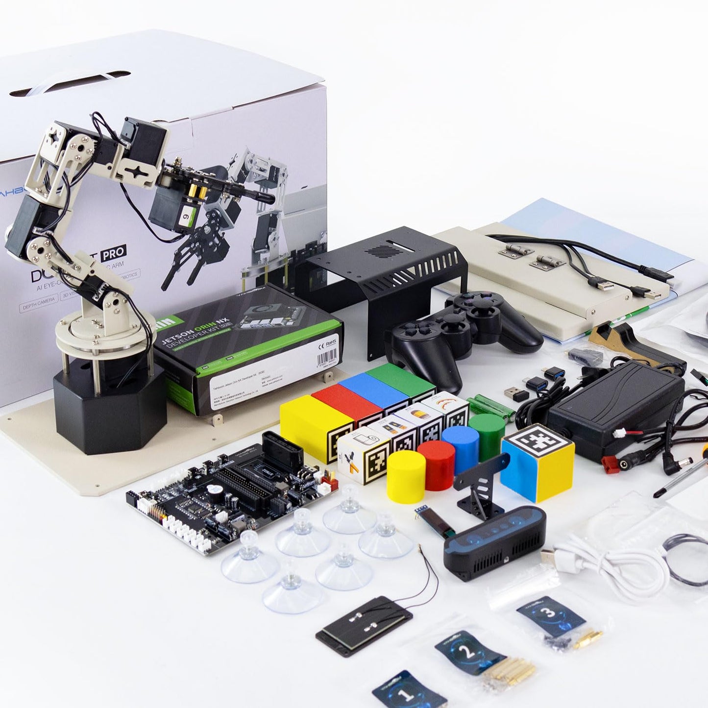 Yahboom Jetson Orin NX 8GB Super 117Tops Robotic Arm 3D Depth Camera Visual Voice Interaction AI Python Program ROS Robot with Display (with OrinNX 8GB Super)