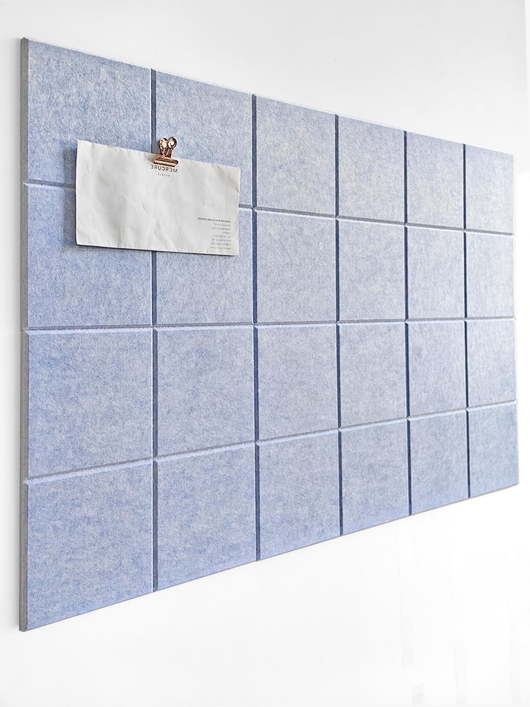 DECORITA Felt Bulletin Board- Cork Board Tiles Alternative - 6 Pack Square Felt Wall Tiles with Safe Removable Adhesive Tabs -