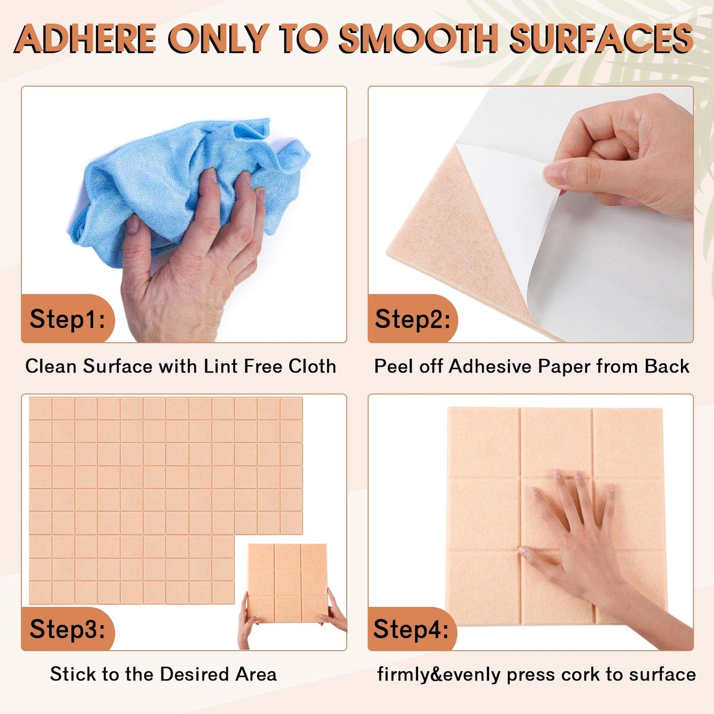 Honoson 12 Pack 48 x 36 Inches Large Cork Board Felt Wall Tiles with Safe Adhesive Large Decorative Vision Wall Board for Walls Home Office(Light Pink)