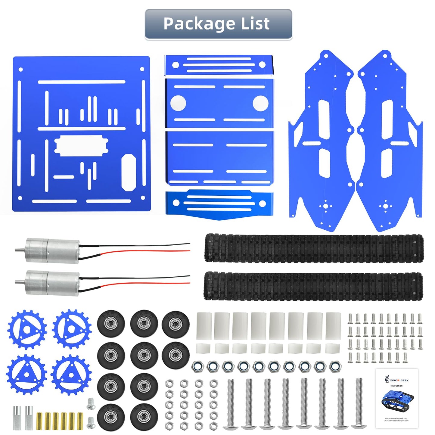 YonPhsy Tank Car Chassis with DC Geared Motor, Shock Absorbing Robot Chassis Full-Metal Robotic Moving Platform Track for RaspberryPi Arduino Jetson Microb DIY Maker Smart Robot Car Learning Kit