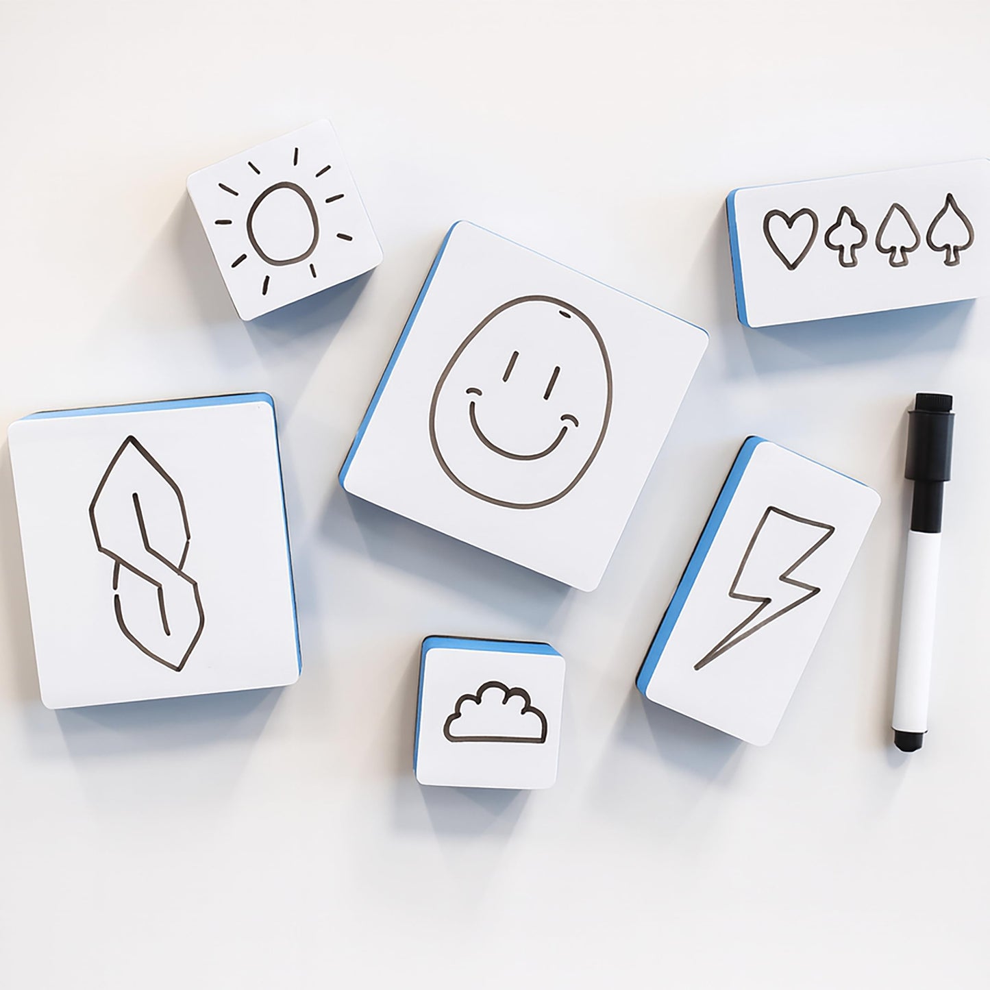 Flipside Products Dry Erase Board Buddies Combo Set, Students and Kids, Whiteboard Erasers, Brainstorming, Flow Charts, Classroom - 25 Pack
