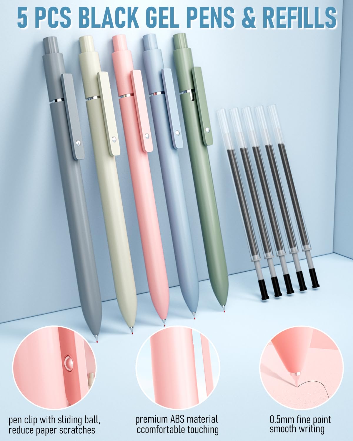 Nicpro 57 PCS Aesthetic Book Annotation Kit with Pen Case, 12 Dual Highlighters, 5 Gel Pens, 6 Mechanical Pencil, 2 Markers 1200PCS Transparent Sticky Notes and Tabs for Bible Study Student Stationary