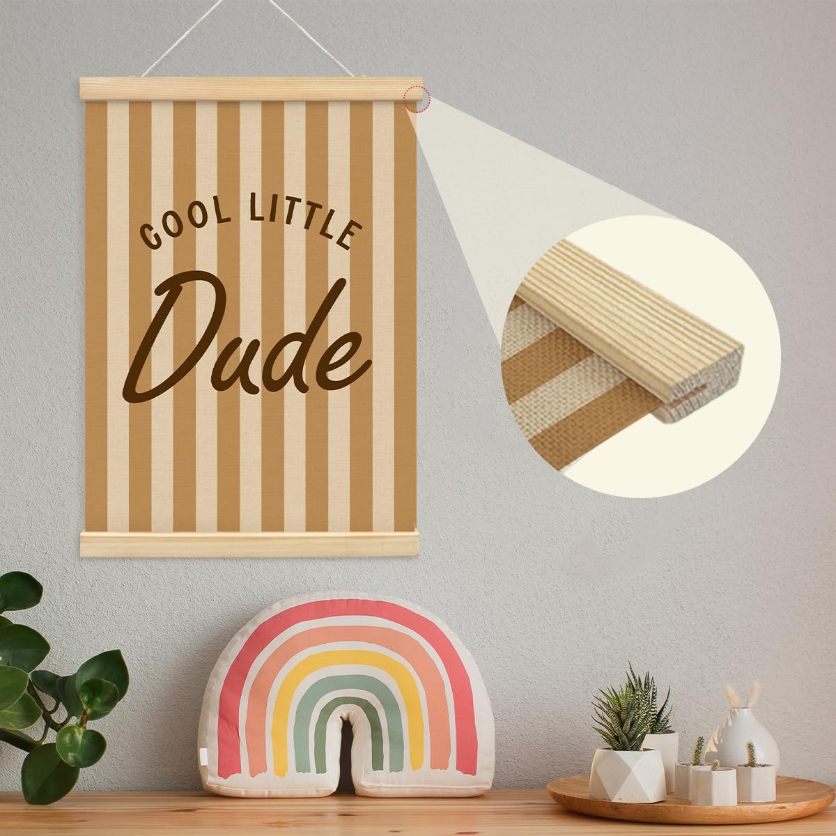 MOFUYU Little Dude Room Decor, Boy Nursery Decor, Retro Toddler Bedroom Playroom Wall Art, Toddler Boy Room Decor, Baby Boys Kids Posters Framed 12x16