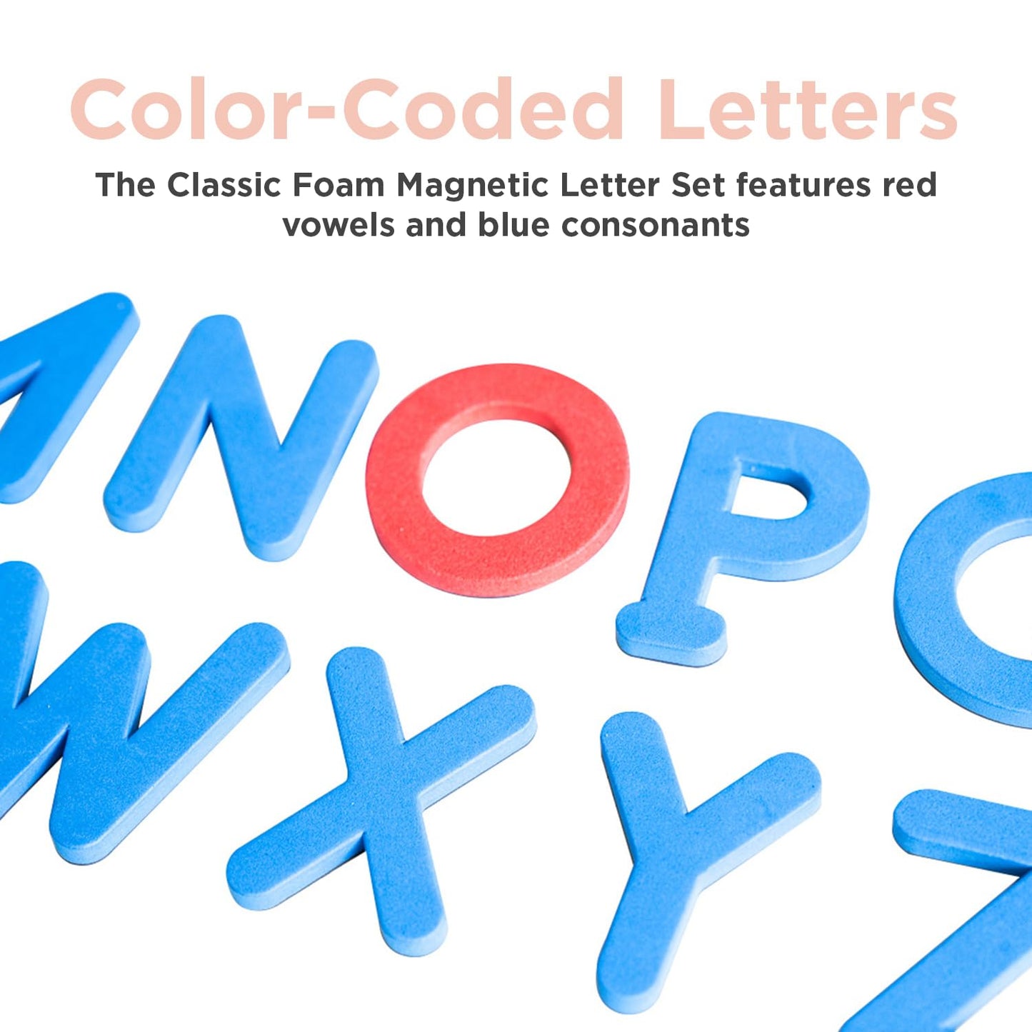 Magnetic Foam Letters for Kids - Classroom Alphabet Letters Kit 284 Pcs with CVC Cards - Classic ABC Board Magnets