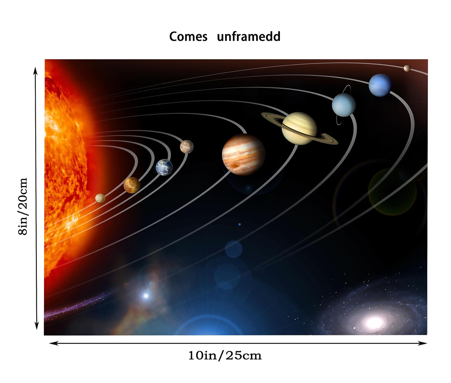 POUSREDE Universe Starry Sky Wall Art Outer Space Planet Wall Art Painting,for Bedroom, Lvingroom, Bathroom Decor ,Posters for Kids, Boys or Girls Room , Set of 6 ( 8" x10" ) Unframed