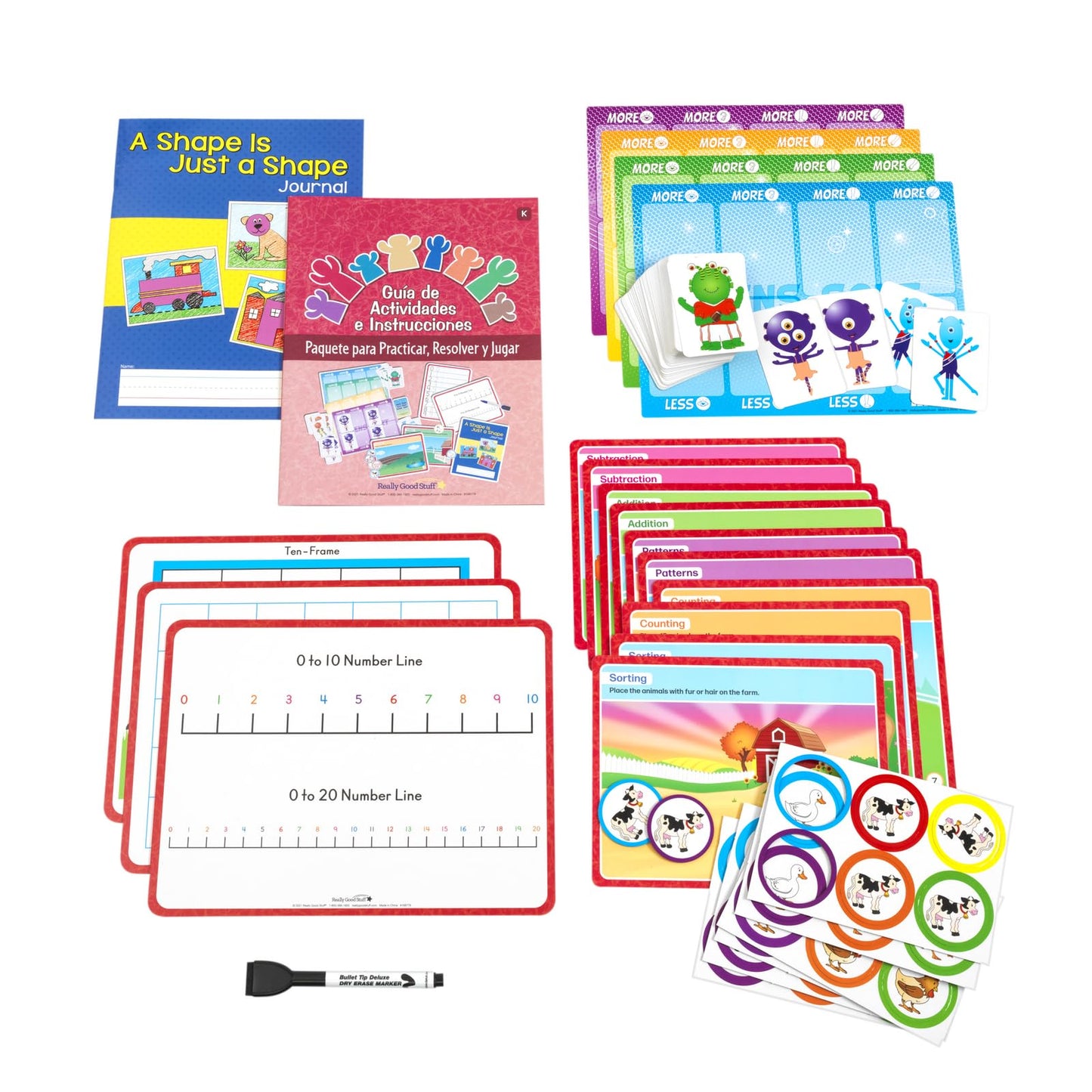 Really Good Stuff Family Engagement Math – Practice, Solve & Play Pack - Kindergarten