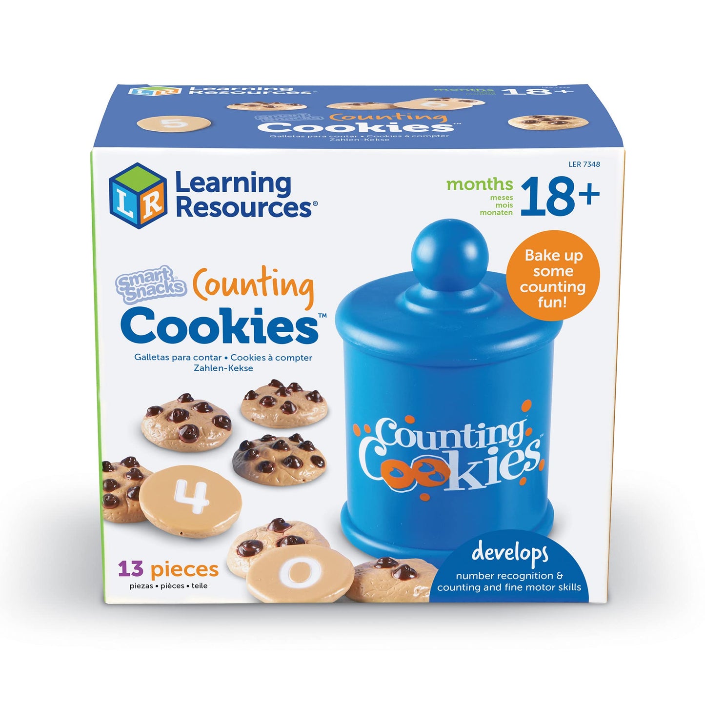 Learning Resources Smart Counting Cookies - Chocolate Chip Play Food, Preschool Activities, Toddler Sensory Toy, Play Kitchen Accessories, Sorting and Stacking, Fine Motor Numbers , Math Games