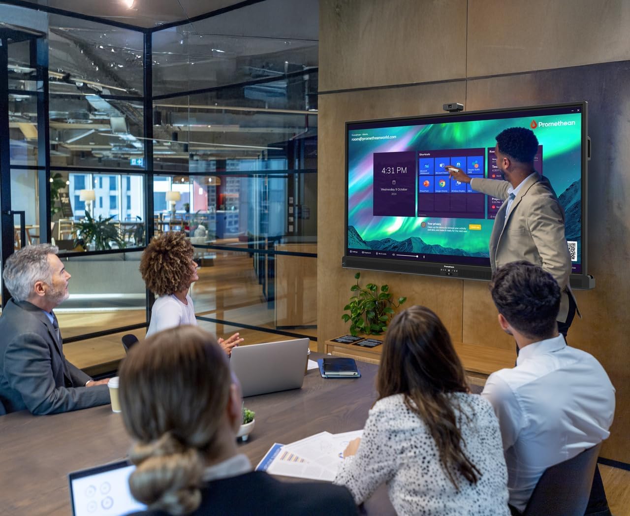 Promethean ActivPanel V10 Premium 55" Digital Whiteboard for Office or Classroom, 4K UHD, Interactive Display, OS Flexible Device (Panel Only)