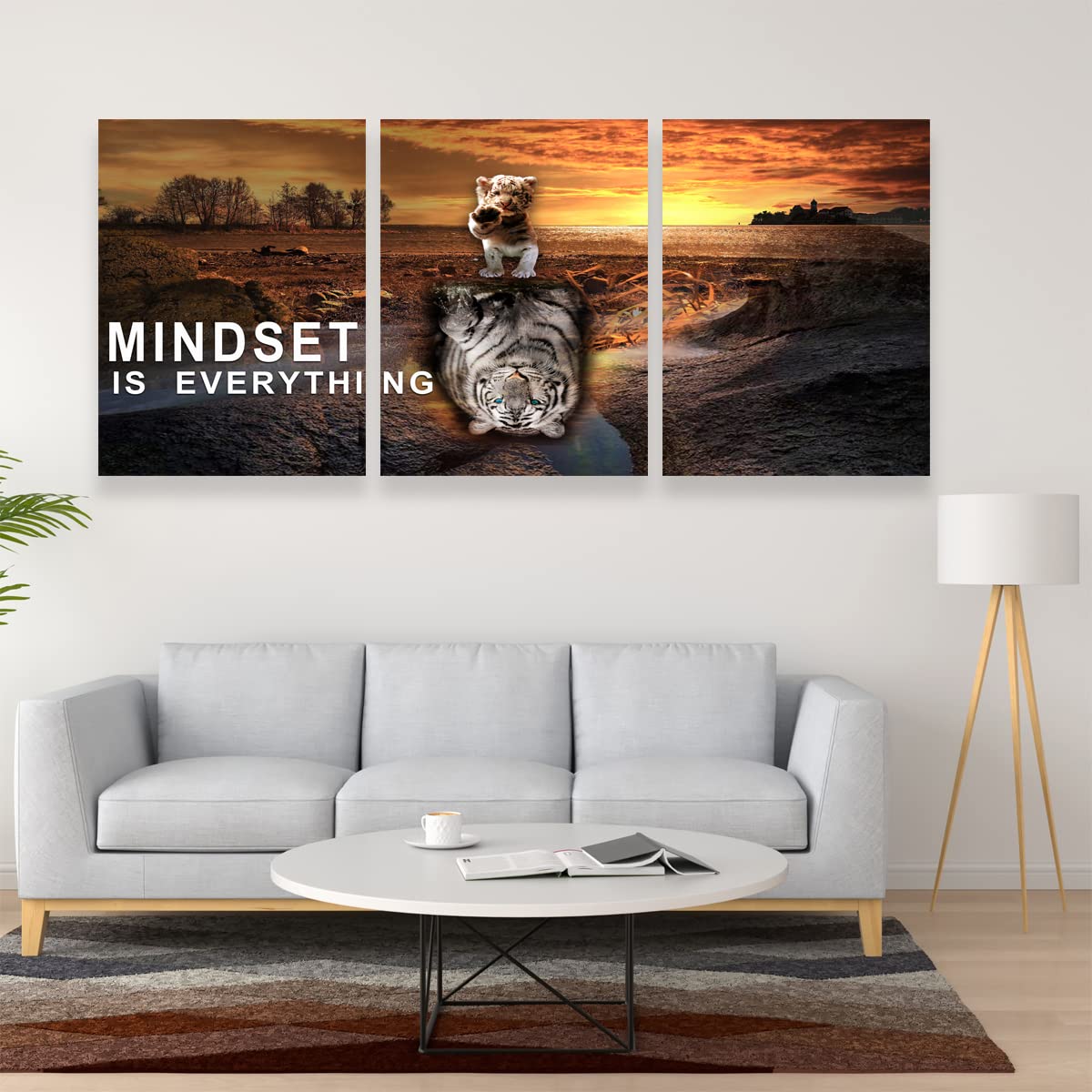 Inspirational Entrepreneur Quotes Office Wall Decor - 3 Pieces Wall Art for Living Room & Bedroom (36" W x 16''H)