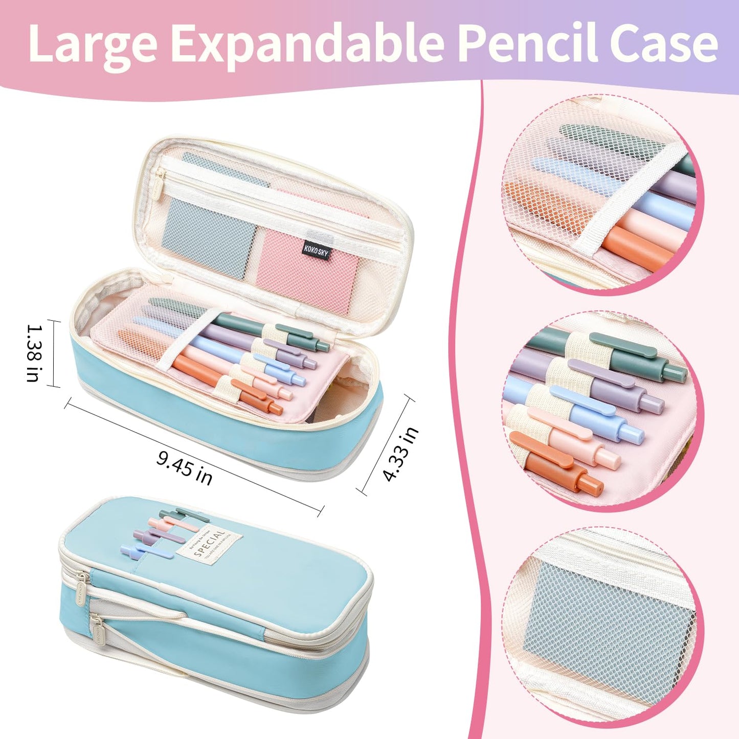 KOPKOFT Bible Study Supplies, Bible Journaling Kit for Women with Journal, Pen Case, Tabs, Highlighters and Pens, Bible Accessories Set for Women Students Beginner, Christian Gifts (Blue)