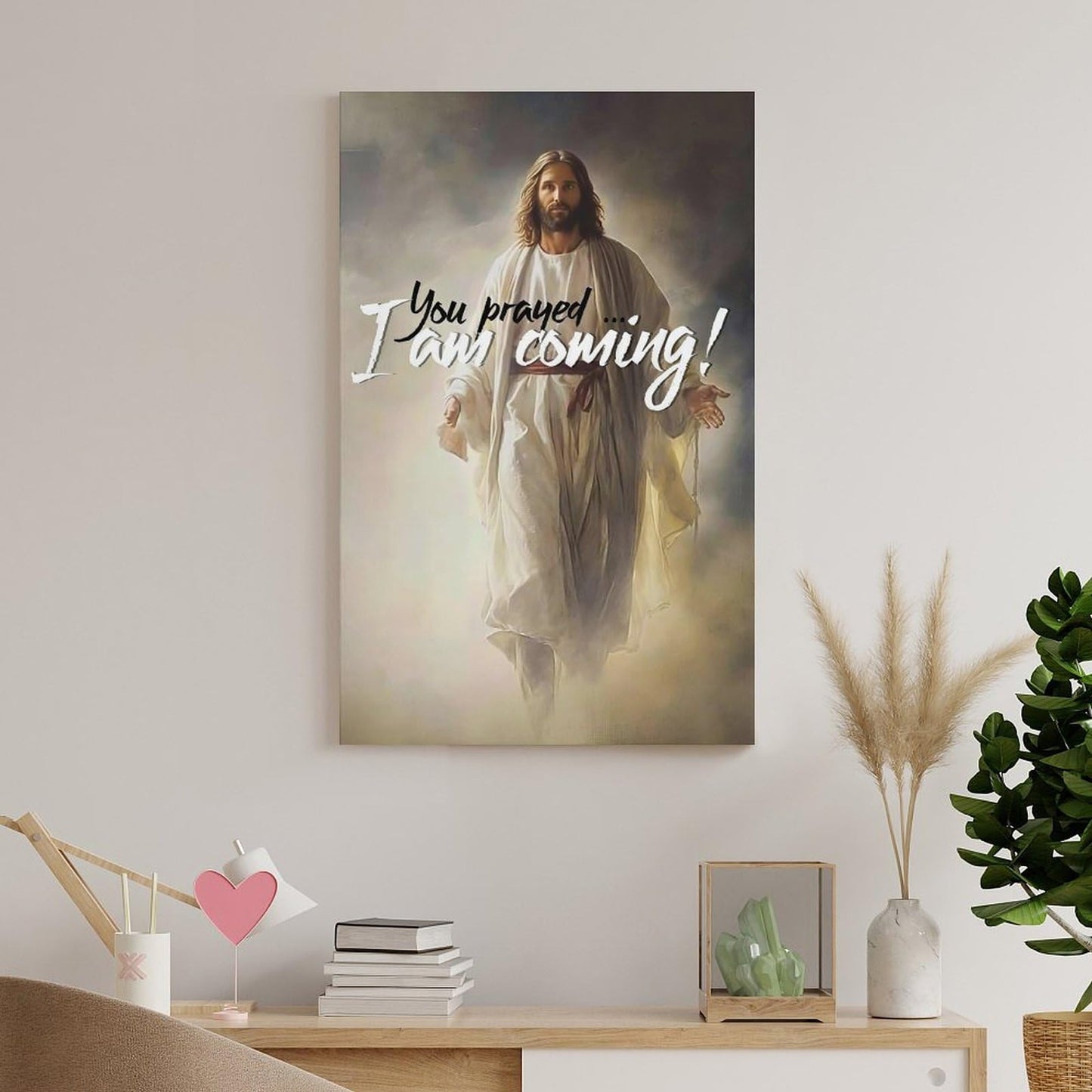 JHXNJDPOST I Am Coming! Religious Poster with Inspirational Message Canvas Wall Art Aesthetic Decorative Painting Living Room Restaurants, Pool Halls And Hotelsstyle-2 12x18inch(30x45cm)