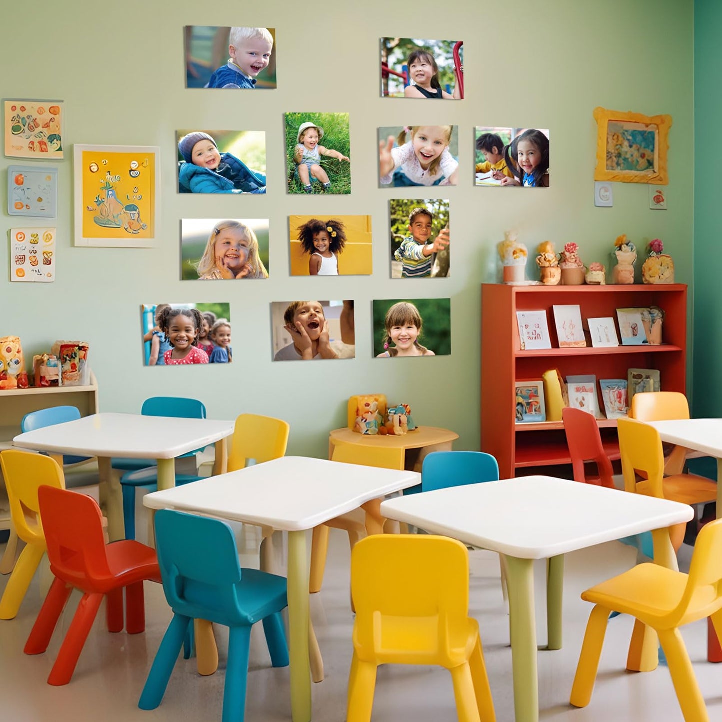 Motiskyy 12 Pcs Diversity Posters for Classroom Preschool Educational Learning Real Pictures for Daycare Home Multicultural Awareness(Children Real Photo Poster Style)