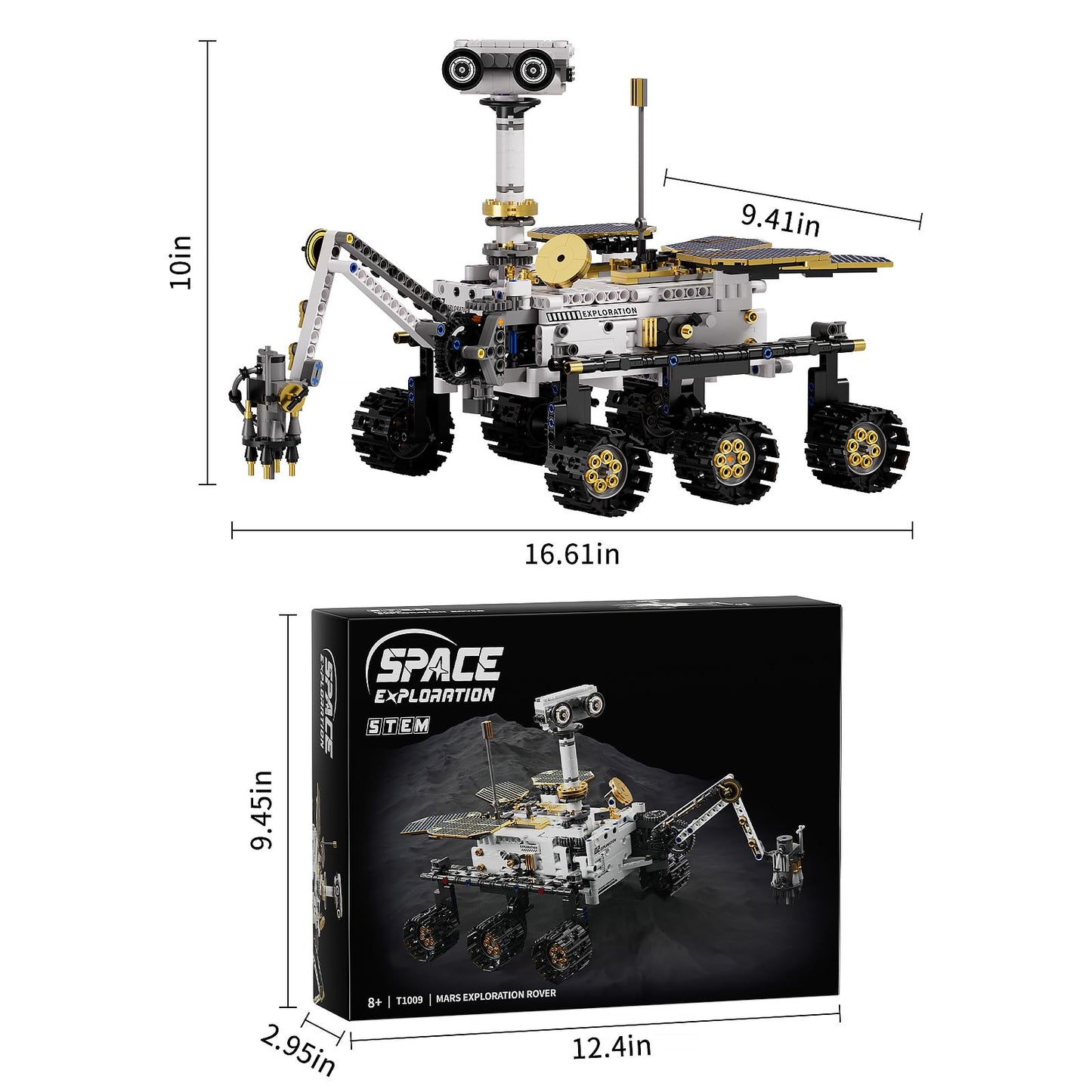 DOLIVE Remote & APP Controlled Mars Rover, STEM Building Set for Boys Ages 8-14, Space Toys for Kids Ages 8-12, Science Gift for Boys & Girls (1007 PCS)