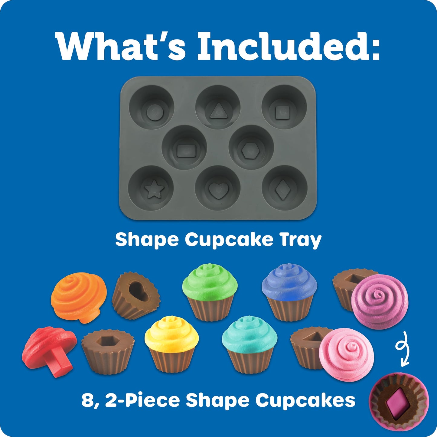 Learning Resources Smart Snacks Shape Sorting Cupcakes - Toddler Girl and Boys Toys, Play Food, Toy Kitchen Accesories, Fine Motor Skills, Preschool Montessori, Shape Sorter, Kids Birthday