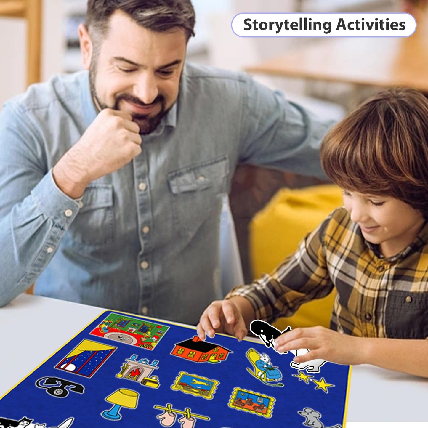 Ai fsem Goodnight Moon Fairy Tales Felt Board Story Sets Felt Toys Toddler Storytelling Interactive Toys Role Play Preschool Learning Activities