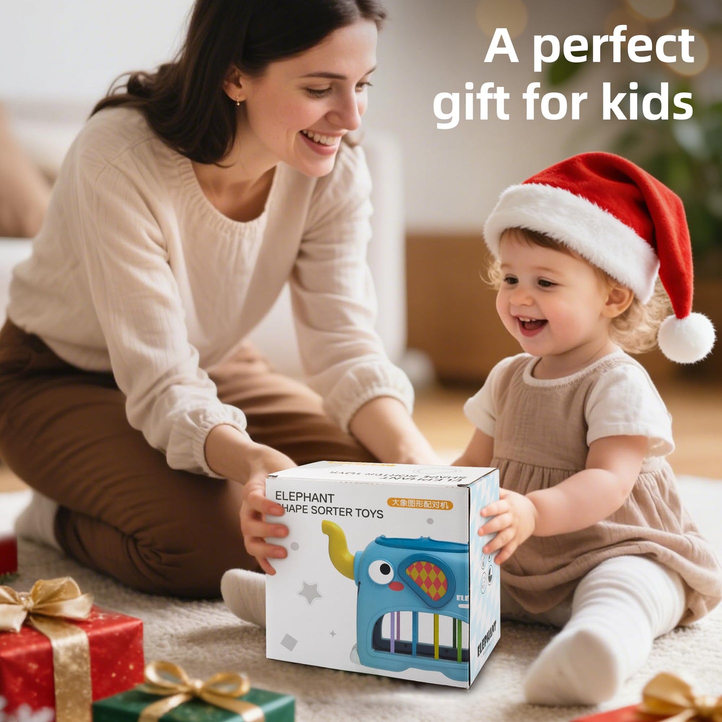 Interactive Shape Sorter Toy,Educational Activity Toy for Toddlers, Fine Motor Skill Development & Cognitive Learning, Durable Plastic Safe Material, Christmas and New Year Gifts for Boys and Girls.