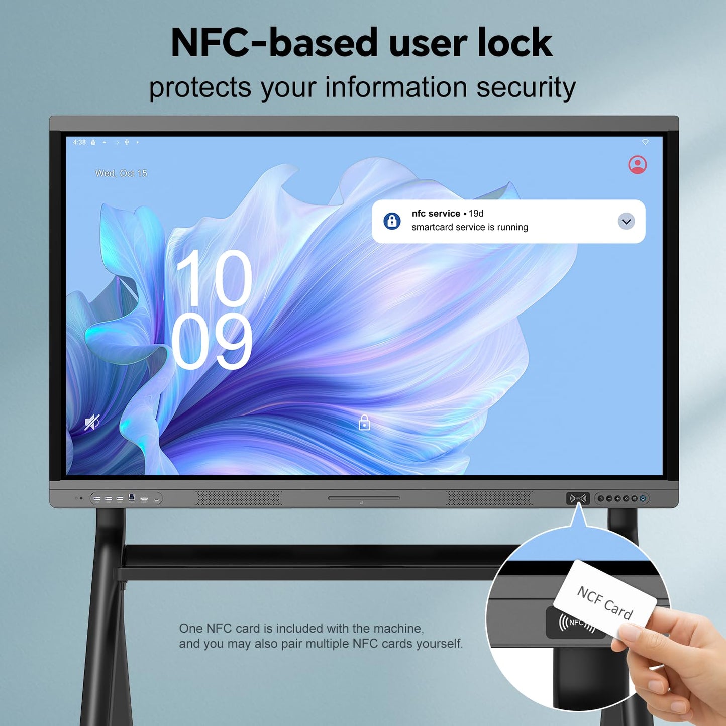Dornium 55" Smart Board, 4K Digital Whiteboard for Office, Hybrid Work & Classrooms, Google EDLA-Certified Interactive Whiteboard with Android 14, OTA Updates & Open Apps Ecosystem, 8+128GB Storage