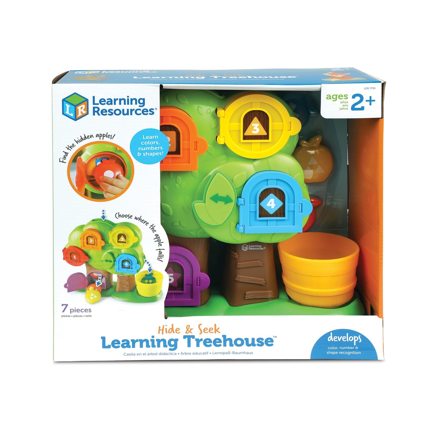 Learning Resources Hide & Seek Learning Treehouse, Number Toddler Games, Color Recognition, Gifts for Boys and Girls, Ages 2 +