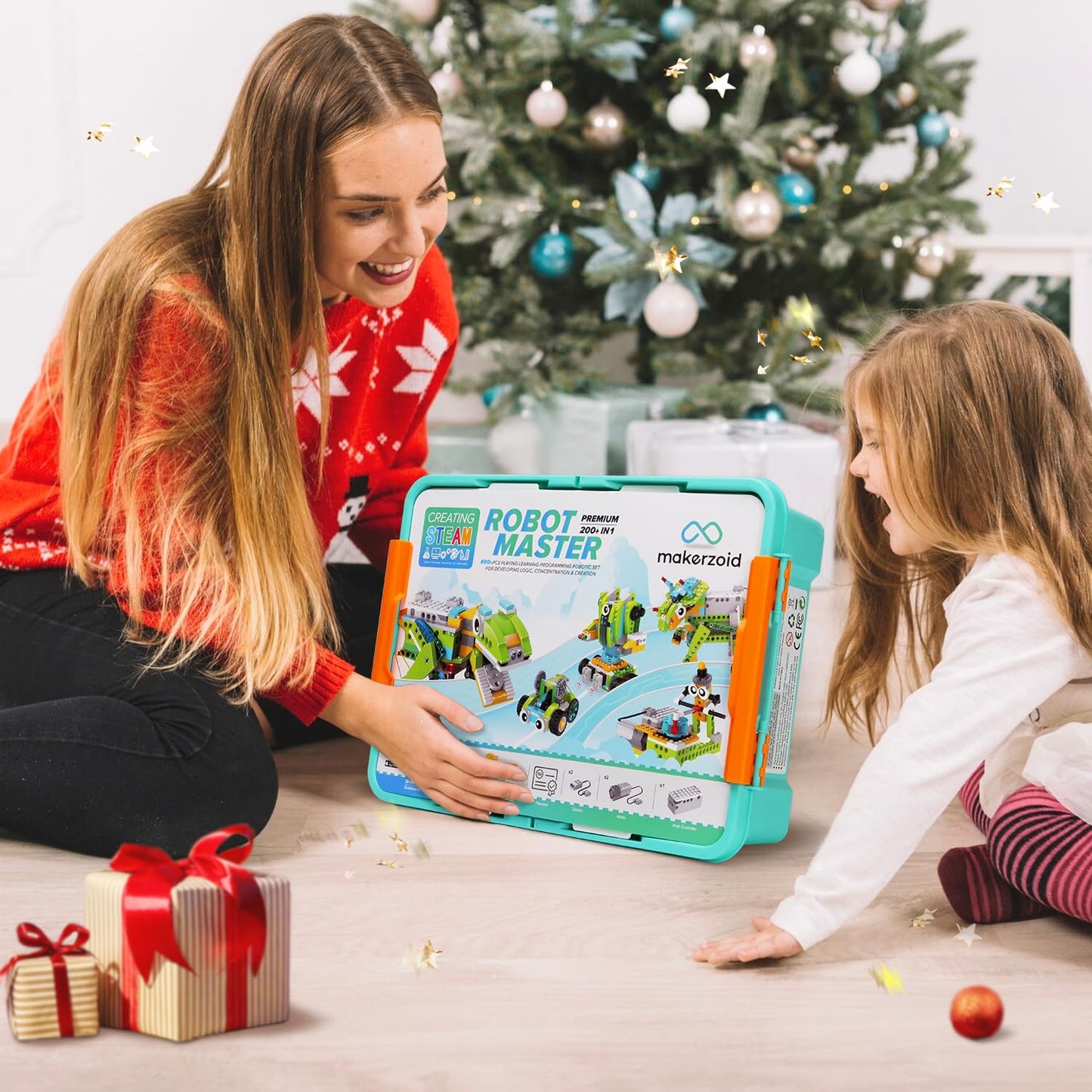 makerzoid Coding Robot Kit for Kids Ages 6+, 200+ in 1 APP Control Dinosaur Robot Toy, Educational Scratch Program Robotic Kit with 47 Video Courses, Toy for Boys Girls(600 Blocks)