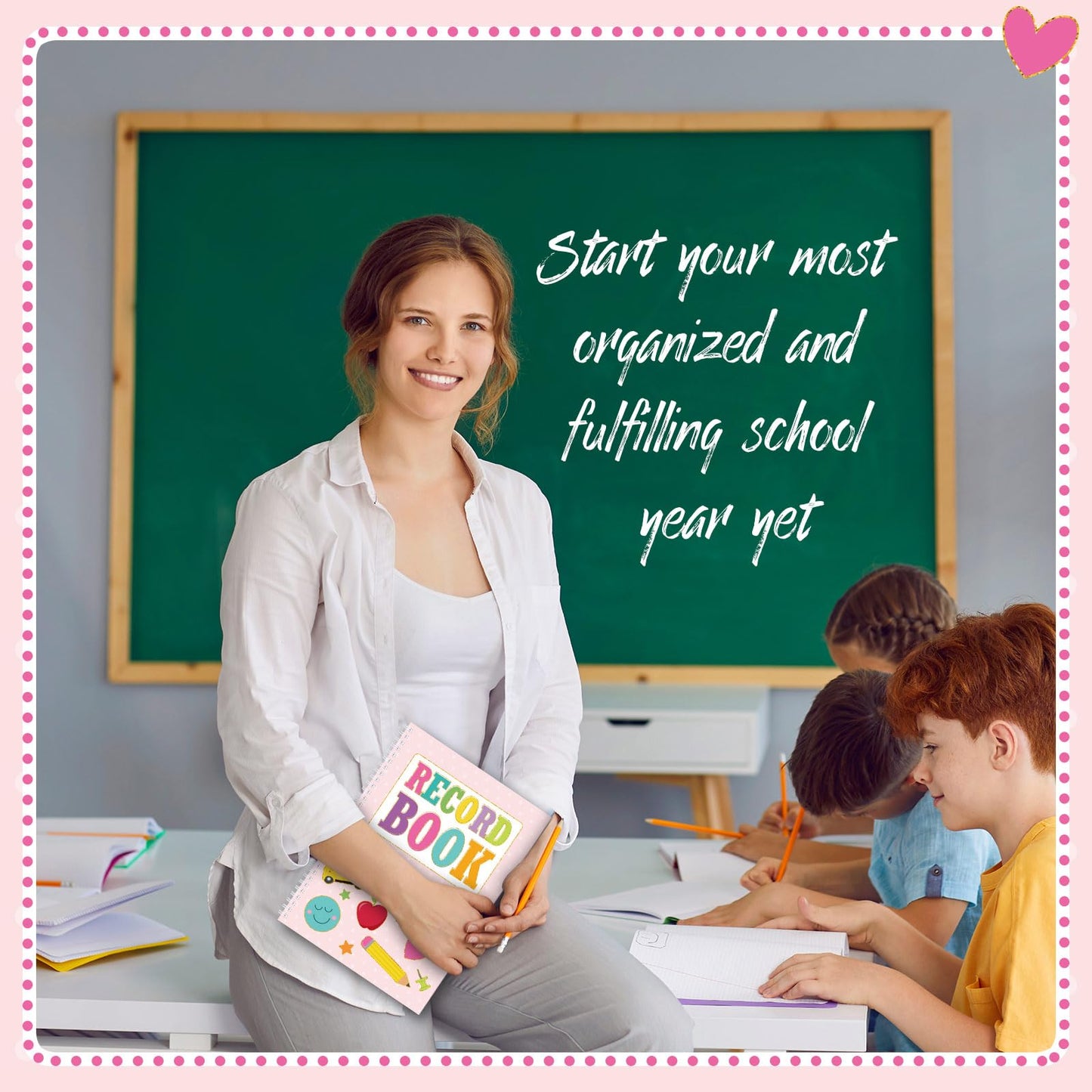 Fuyoooo Teacher Record Book Teacher Grade Books 2026-2027 Spiral Bound Record Planner 2026 Class Grade Book Office Favors for Classroom Attendance Decoration Double Sided(Pastel)