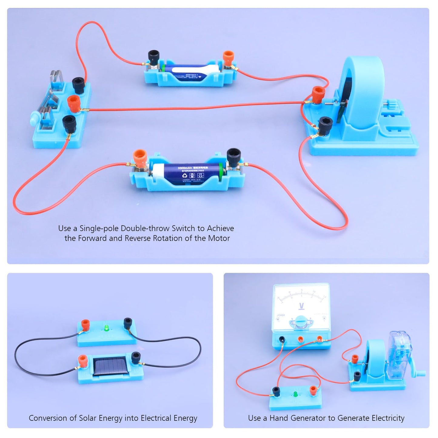 MATIFANER Physics Labs Basic Electricity Discovery Circuit and Magnetism Experiment kit for High School Students, STEM Kits for Learning Starter Electromagnetism Elementary Electronics