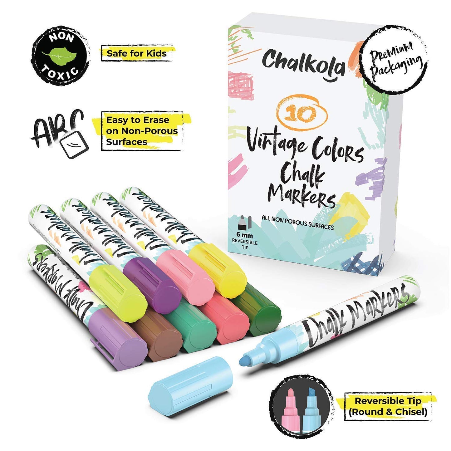 Chalk Bundle - 5 Yellow + 30 Pastel & Neon + 10 Vintage