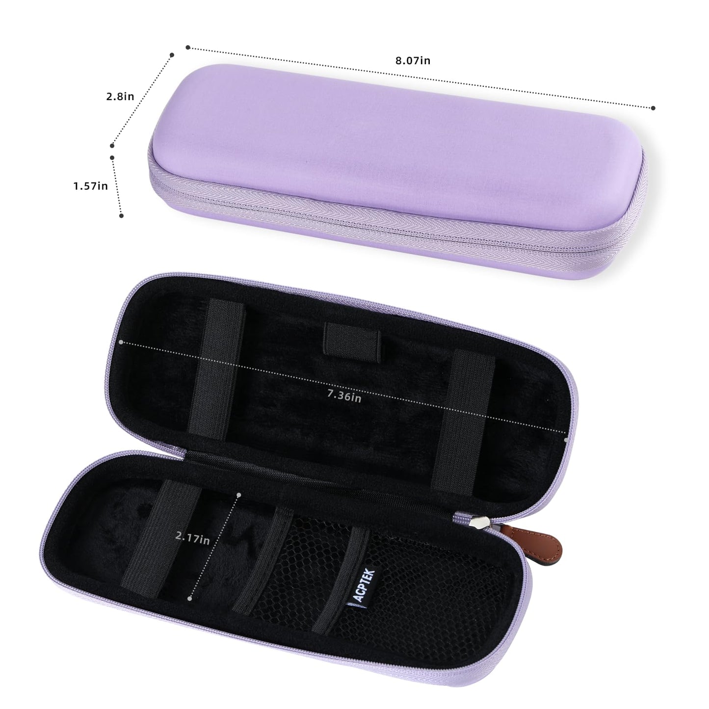 AGPTEK Case Holder for Apple Pencil, Slim PU Leather Carrying Case Pouch Cover Compatible with Apple Pen Accessories, USB Cable, Earphone, Samsung Stylus iPad Pro Pen/Pencil, Recording Pen, Purple