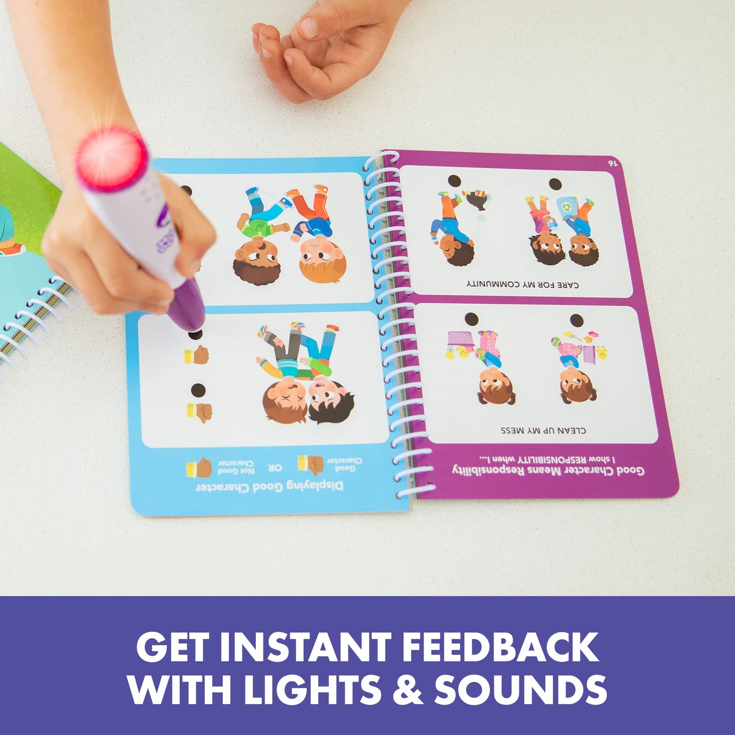 Educational Insights Hot Dots Feelings & Friendships Social Emotional Learning Workbooks, Gift for Kids Ages 3+