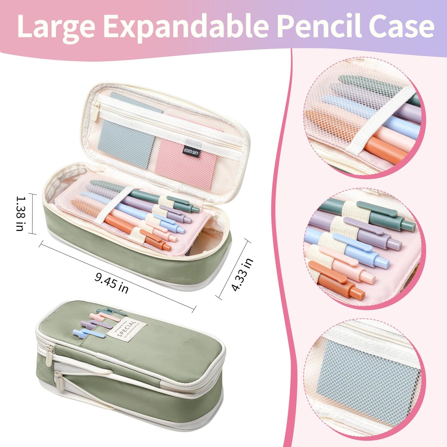 KOPKOFT Bible Study Supplies, Bible Journaling Kit for Women with Journal, Pen Case, Tabs, Highlighters and Pens, Bible Accessories Set for Women Students Beginner, Christian Gifts (Green)