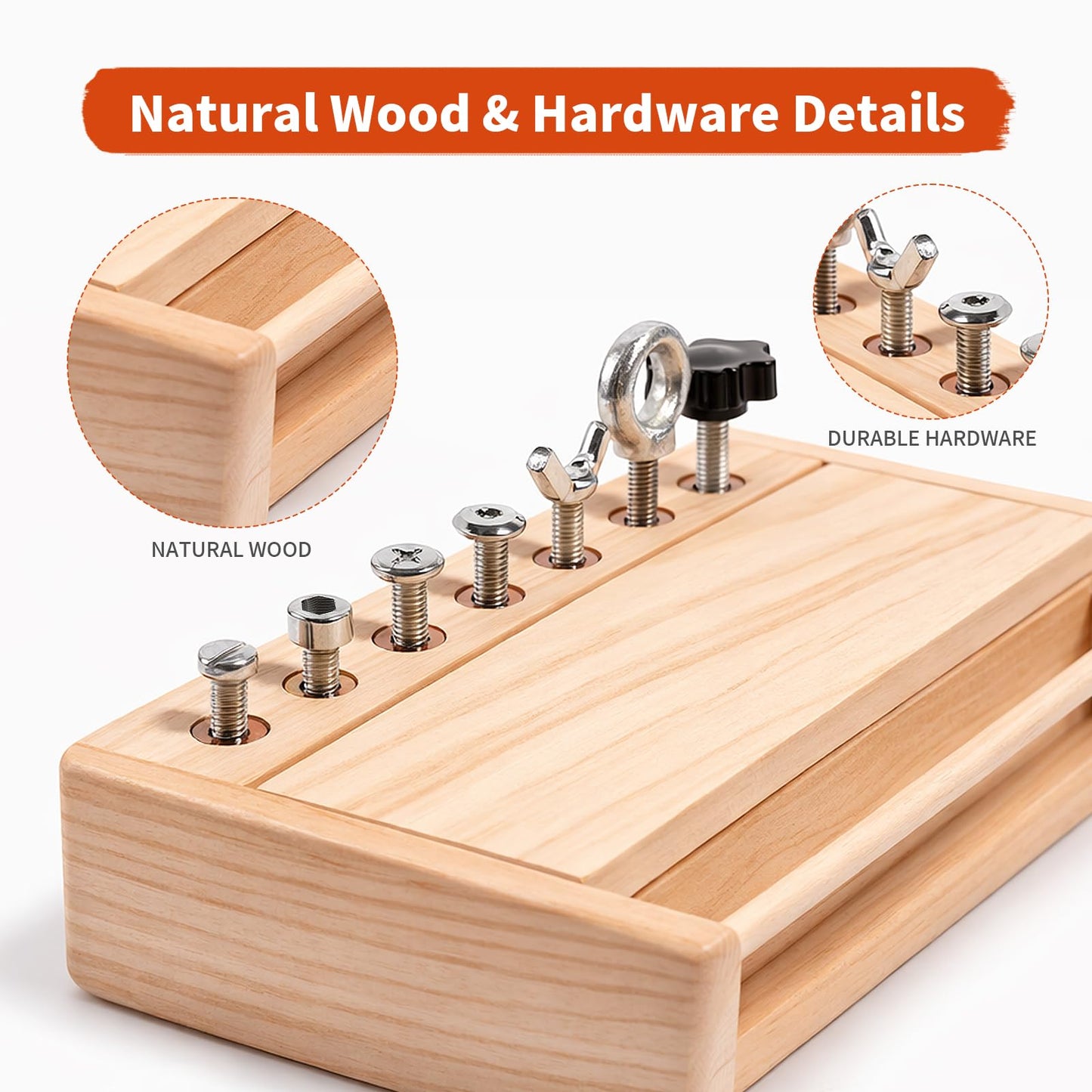 INIFEIDALA Montessori Screwdriver Board Set - Lock and Key Toy,Busy Board Toys for 3 4 5 Year Olds Boy Birthday Gifts,Kids Tool Set, Preschool Learning Sensory Fine Motor Skills STEM Toys
