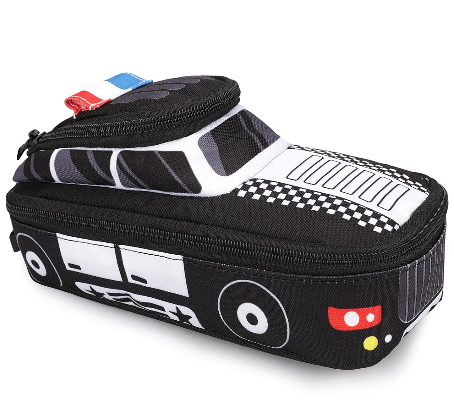 LEDAOU Cute Pencil Case for Kids Girls Boys Pencil Pouch kawaii Pen Pencil Box Bag Holder for School Students (Police Car)