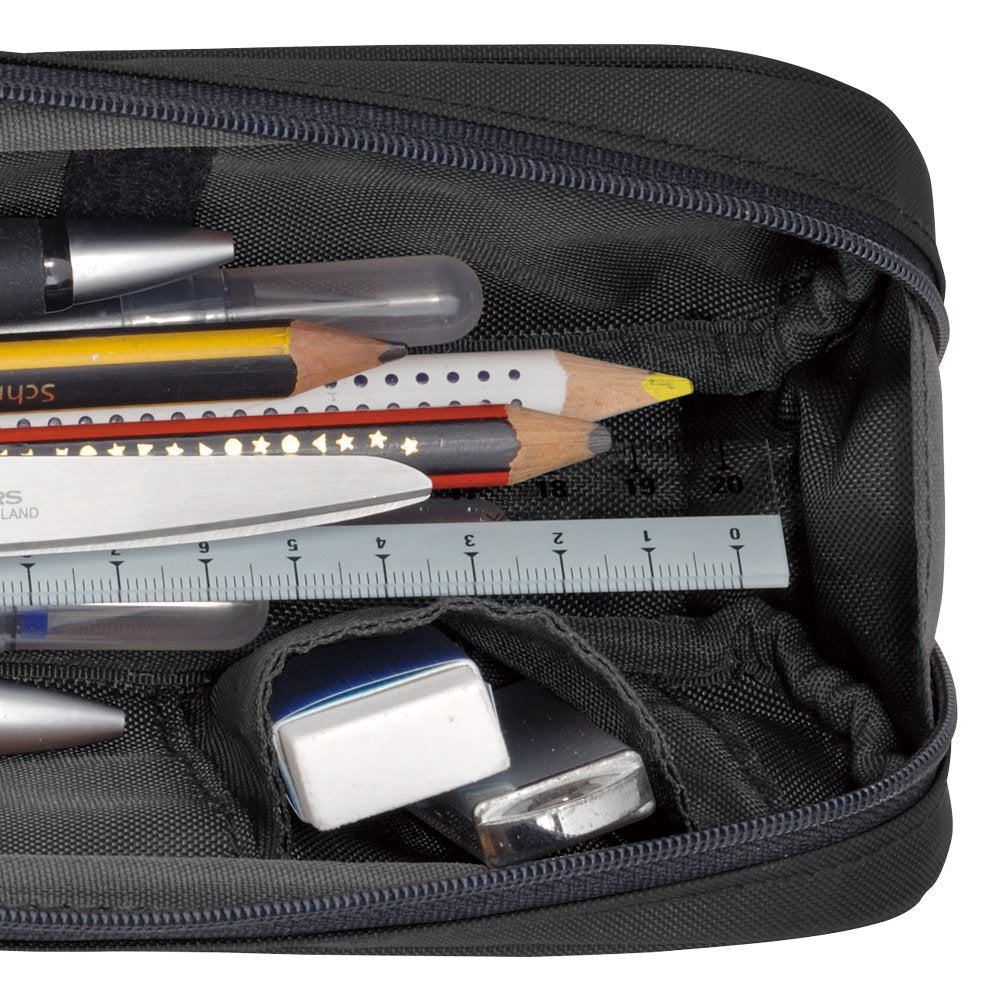 LIHIT LAB Large Capacity Zipper Long Pencil Case For School Office College, Big Capacity Pencil Bag Holder Adults Teen Boys Girls, Travel Cosmetics Storage, Navy Camo (A7552-132)