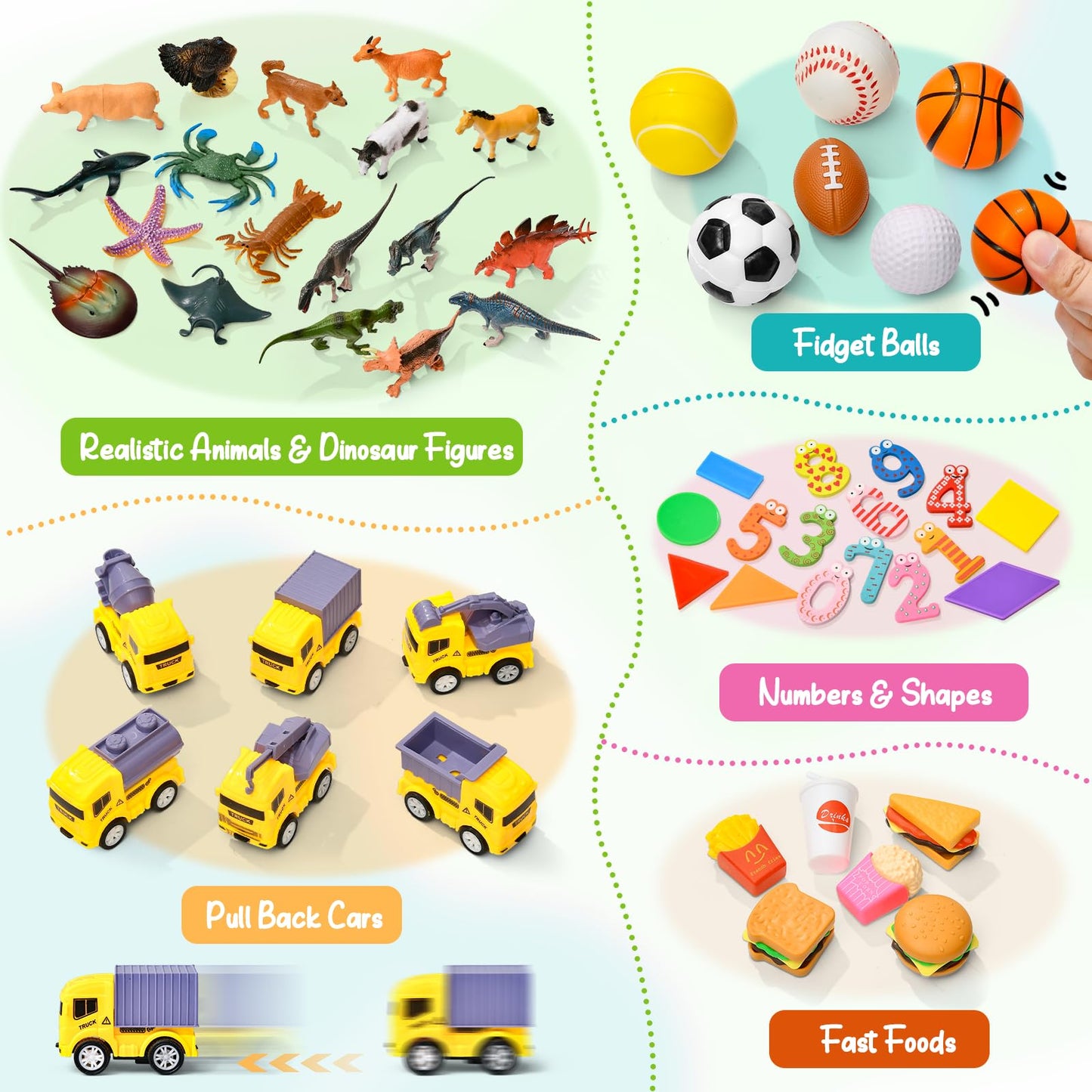Golray Sorting Toys for Toddlers with Mystery Box, Educational Sorting Games with 8 Themes and 52 Matching Pieces for Preschool & Home Learning, Speech Therapy Toys, Montessori Gift for Kids Ages 3–5