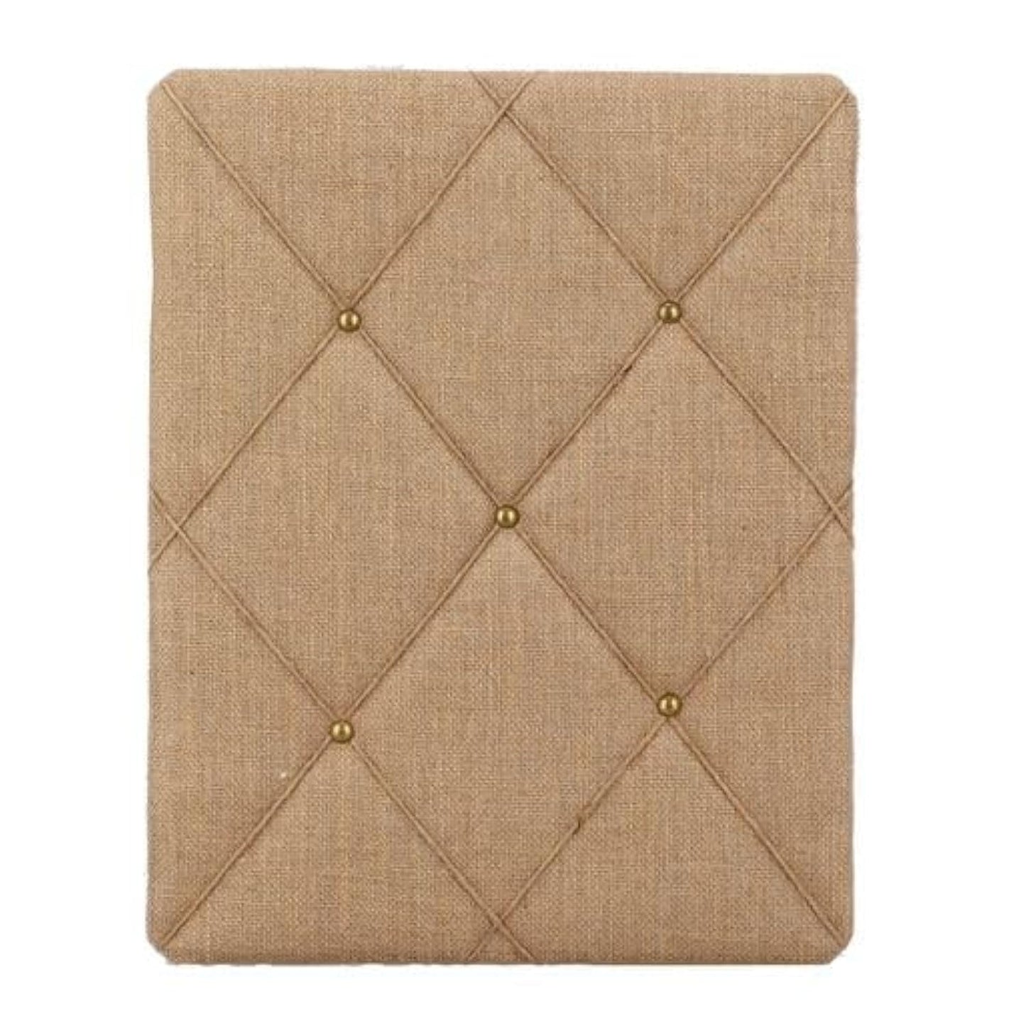 Burlap Covered with Criss-Cross Twine Bulletin Picture & Memo Board, 19.75 x 15.75