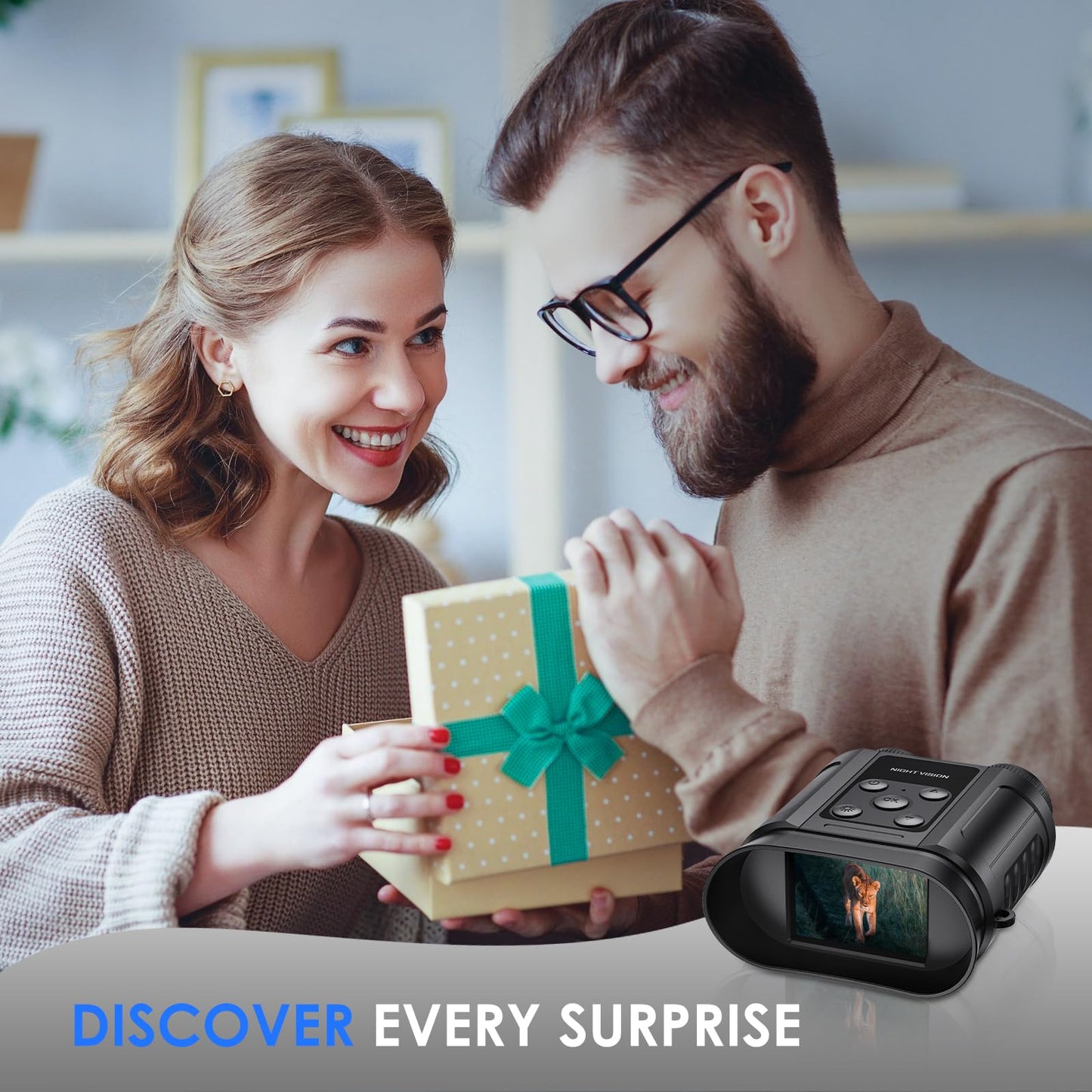 Gifts for Men and Teen Boys,Night Vision Goggles,Night Vision Binoculars,32GB Card Included, Photo/Video Capture,Outdoor Tools for Education, Wildlife Watching,Birthday Gifts for Boy,Men,Gift for Dad