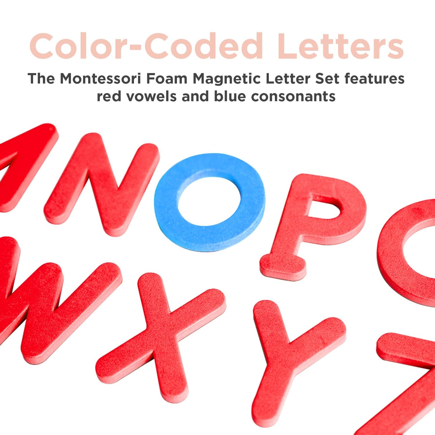 Magnetic Foam Letters for Kids - Classroom Alphabet Letters Kit 284 Pcs with CVC Cards - Montessori ABC Board Magnets