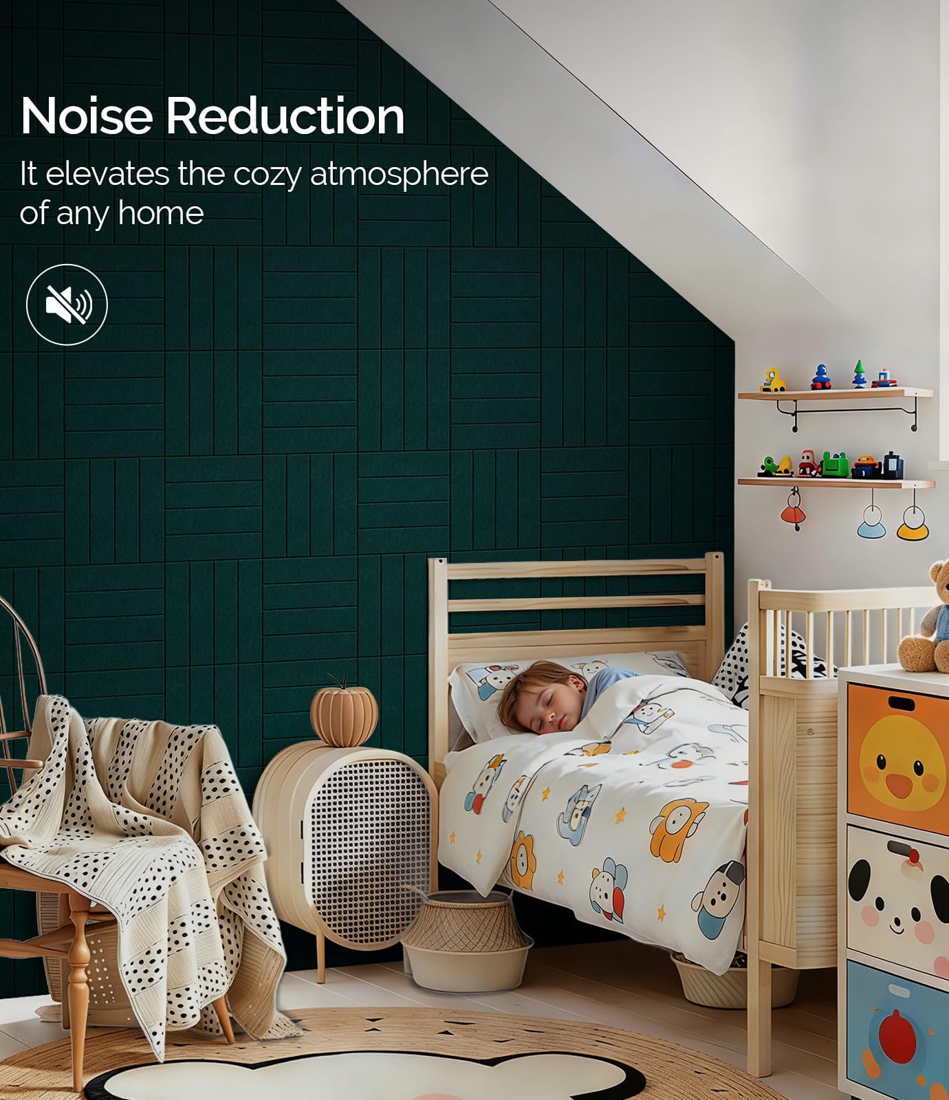 Bounmer Large Cork Board Alternative 48“ x 36”, 12-Pack Felt Bulletin Board Tiles with 60 Safe Removable Adhesive Tabs & 30 Pushpins, Cork Boards for Office Walls Decor (Pine Green)