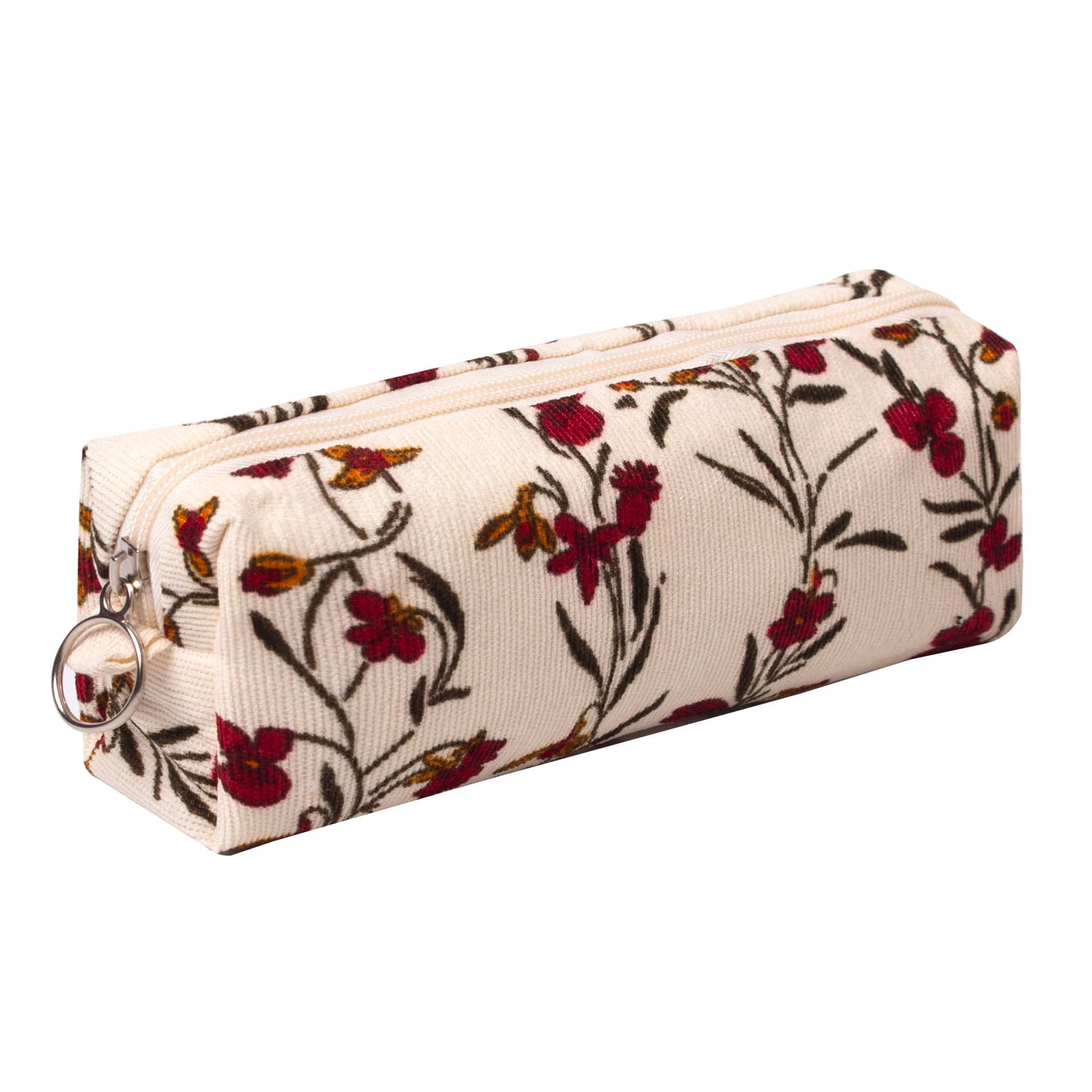 OZAOZ Cute Pencil Case Aesthetic Student Pencil Pouch Coin Pen Pouch Cosmetic Bag Office Stationery Organizer For Kids Teen School (Flowers-D)