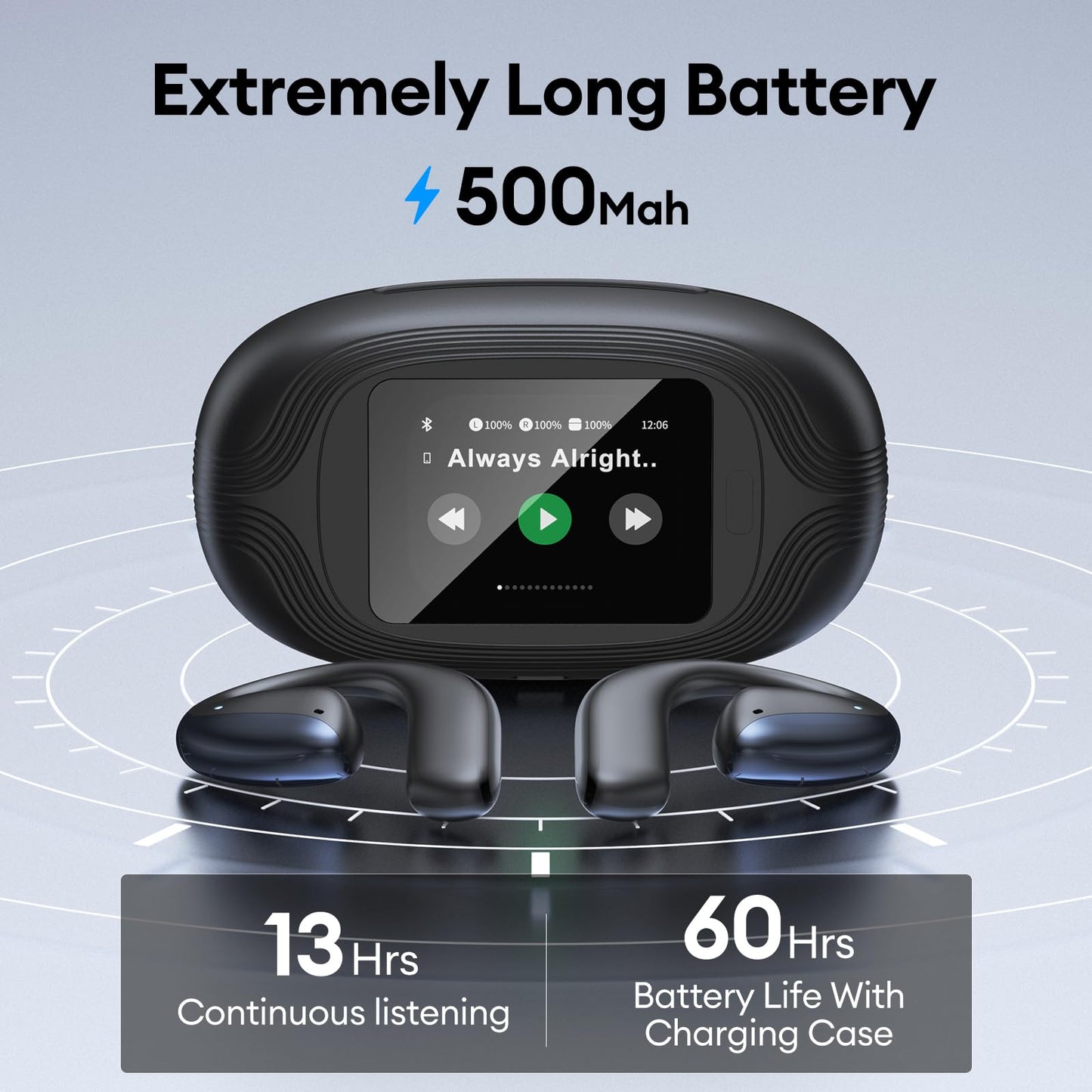 PAXA Ai Translator Earbuds 3-in-1 135 Language Translator Earbuds Bluetooth 5.4 Translation Headphones 4 Translation Modes Long Battery Life for Business Travelling,Black