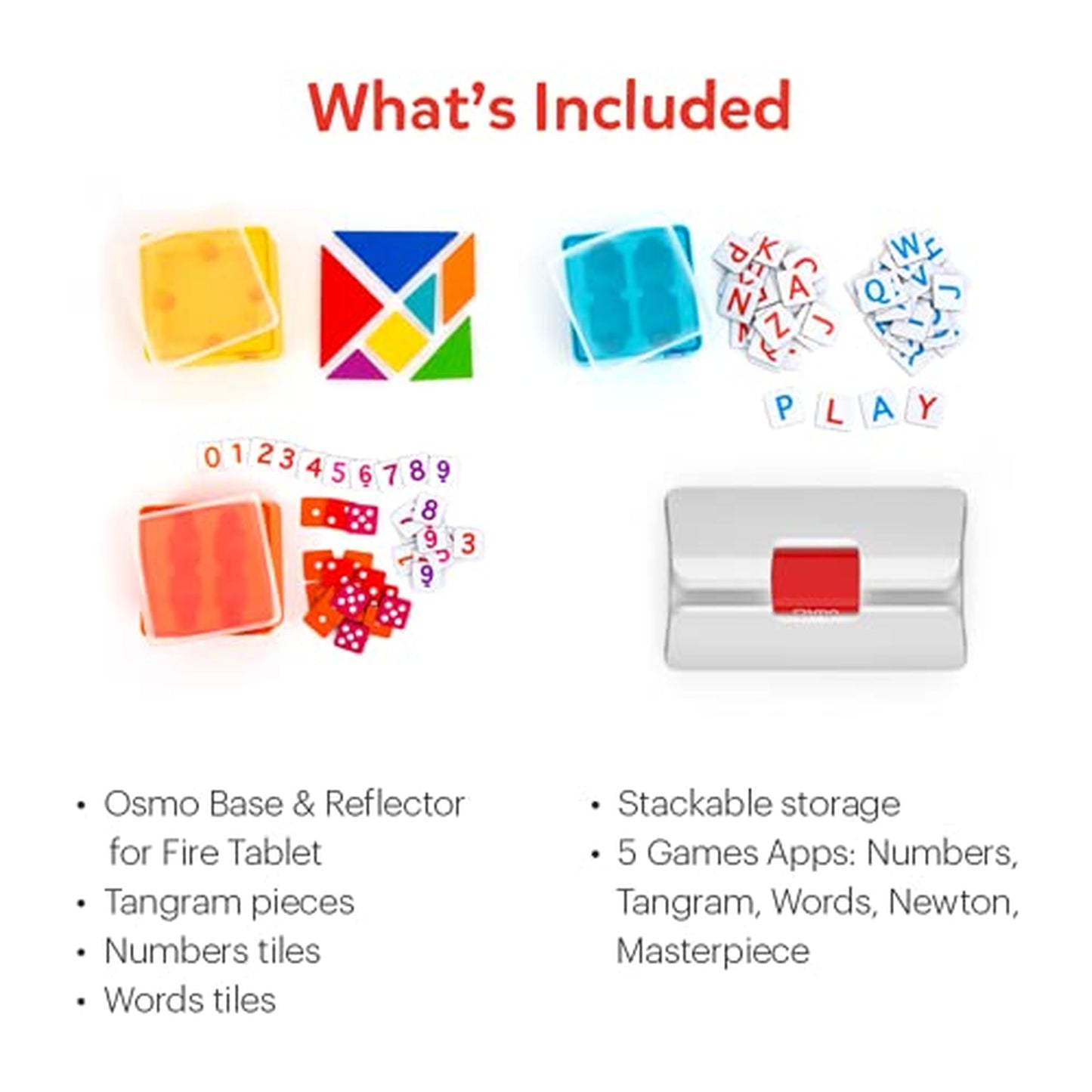 Osmo Genius Starter Kit for Kids Ages 6–10 | 5 Educational Learning Games | Fire Tablet Compatible | Educational STEM Learning System | Base Included (5 Games Fire Tablet)