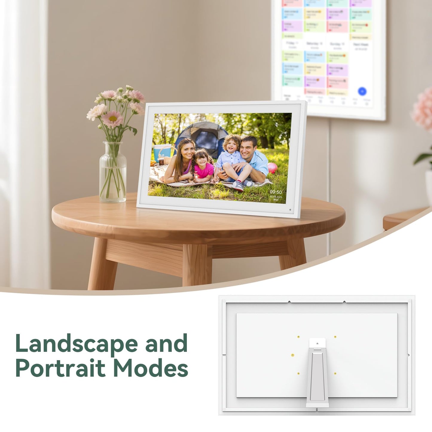 Digital Calendar,15.6 Inch Wall Planner Electronic Calendar&Chore Chart,Smart Wall Calendar Touchscreen Interactive Display for Family Schedules,Great for Organizing Your Routines,Wall&Desk Mountable,The Gift for Mother's Day