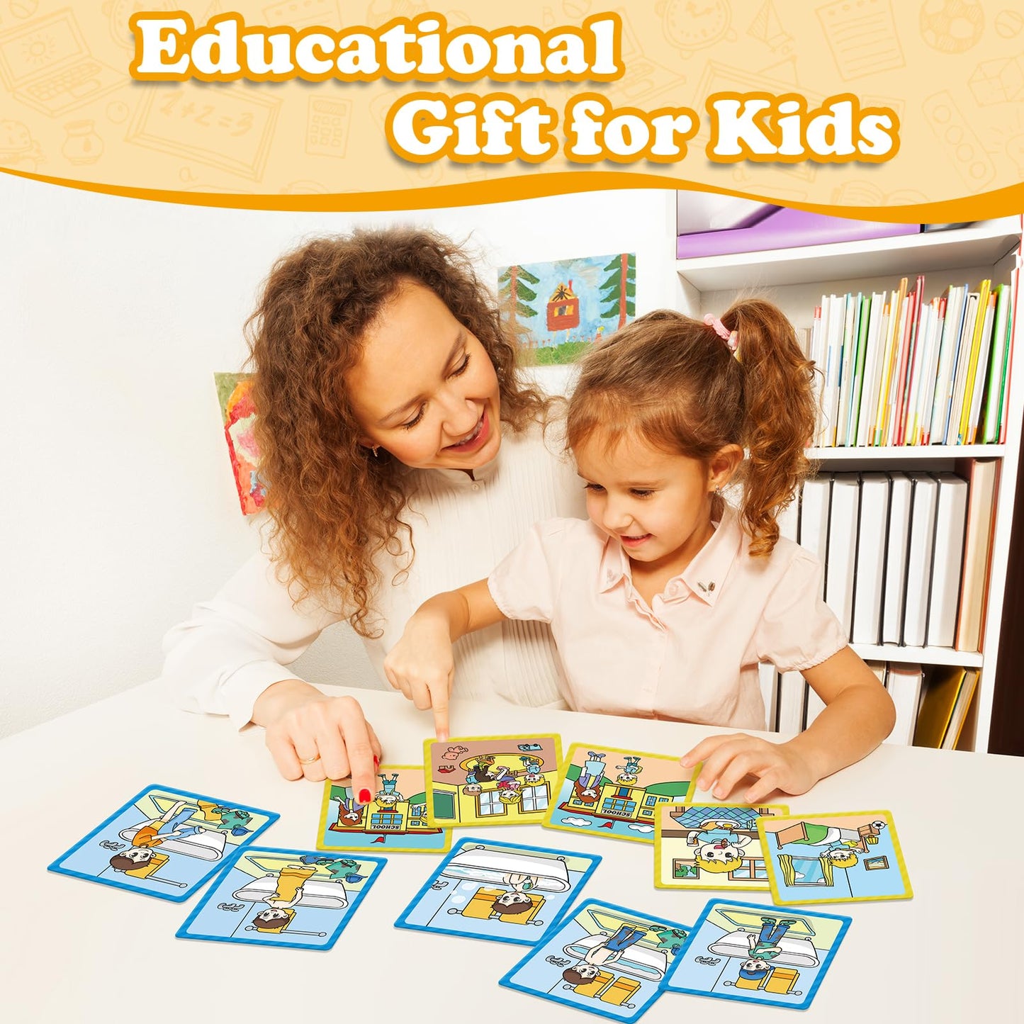 Kasfalci Sequencing Cards,Sequence Board Game for Kids,Speech Therapy Materials Toys for Autism,Story Storytelling,Social Skills,Sentence Building,Preschool Learning Activities,Classroom & Homeschool