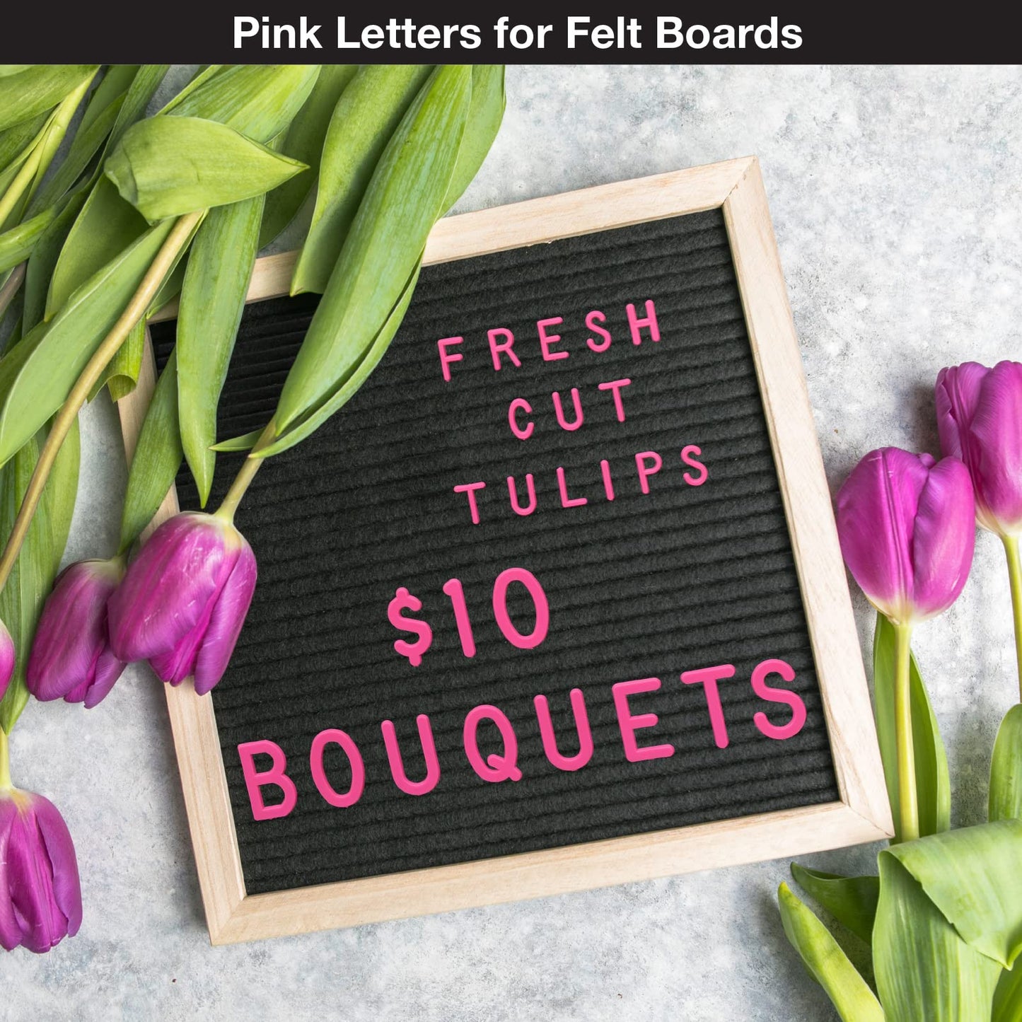 A-Frame Letter Board Pink Letter Set