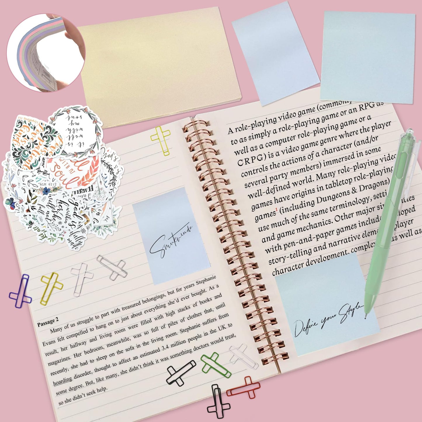 FEMBW Bible Study Supplies Kit for Women – Pink Bible Cover, Notebook, Tabs, Highlighters, Pens, Pen Case – Christian Gifts for Students, Beginners, BibleAccessories for Journaling