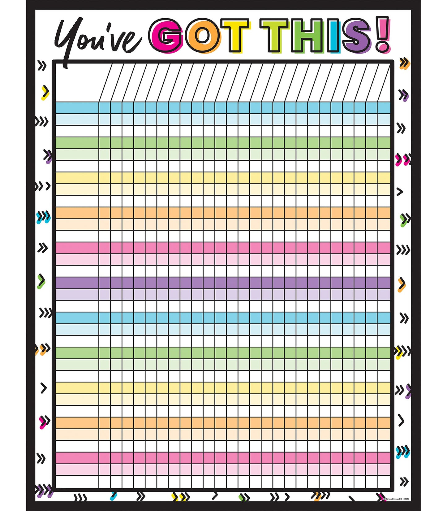 Carson Dellosa Kind Vibes Incentive Chart, 17" x 22" Motivational Poster for Tracking Homework, Potty Training, Behavior Management and More Rewards for Kids, Circle Time, Homeschool, School Supplies